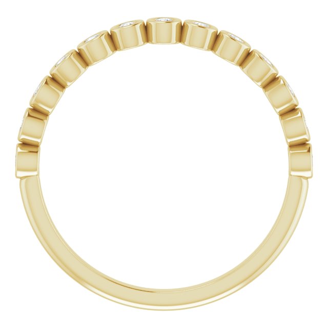 Bezel-Set Anniversary Band - Round | Metal Type=14K Yellow Gold | Diamond Size=1.5MM | Image 4