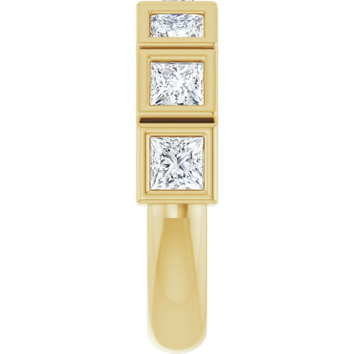 Bezel-Set Anniversary Band - Square | Metal Type=14K Yellow Gold | Diamond Size=3.5 X 3.5 mm | Image 2