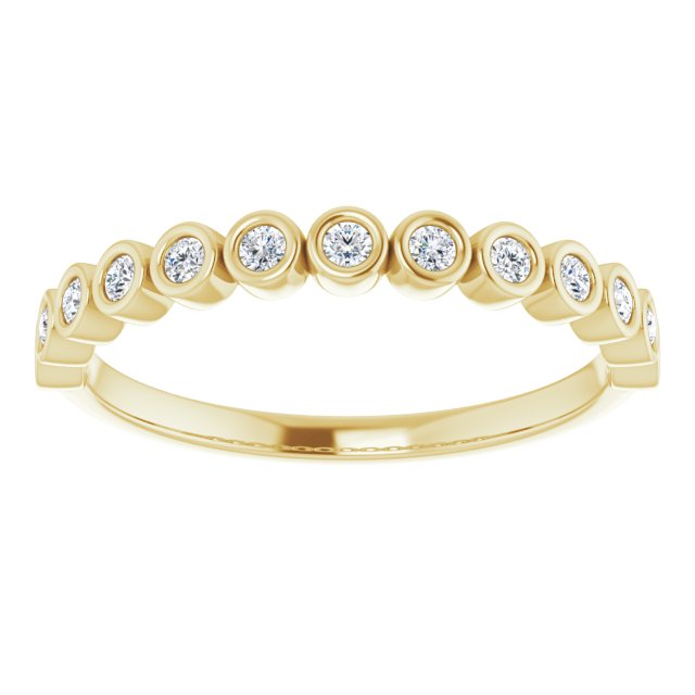 Bezel-Set Anniversary Band - Round | Metal Type=14K Yellow Gold | Diamond Size=1.5MM | Image 5