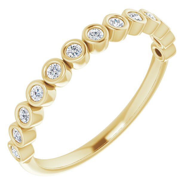 Bezel-Set Anniversary Band - Round | Metal Type=14K Yellow Gold | Diamond Size=1.5MM | Image 3