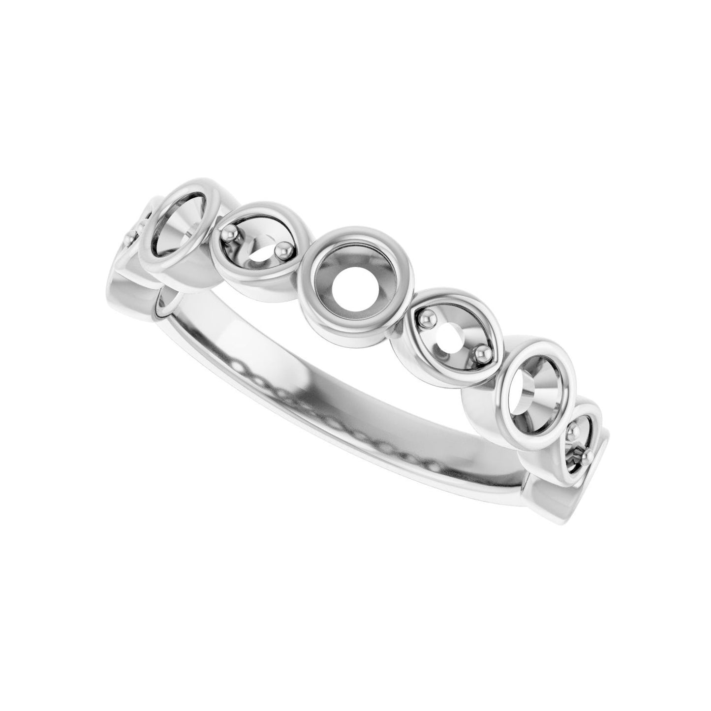Anniversary Band - Round 3MM-4MM | Metal Type=14K White Gold | Diamond Size=3MM | Image 2