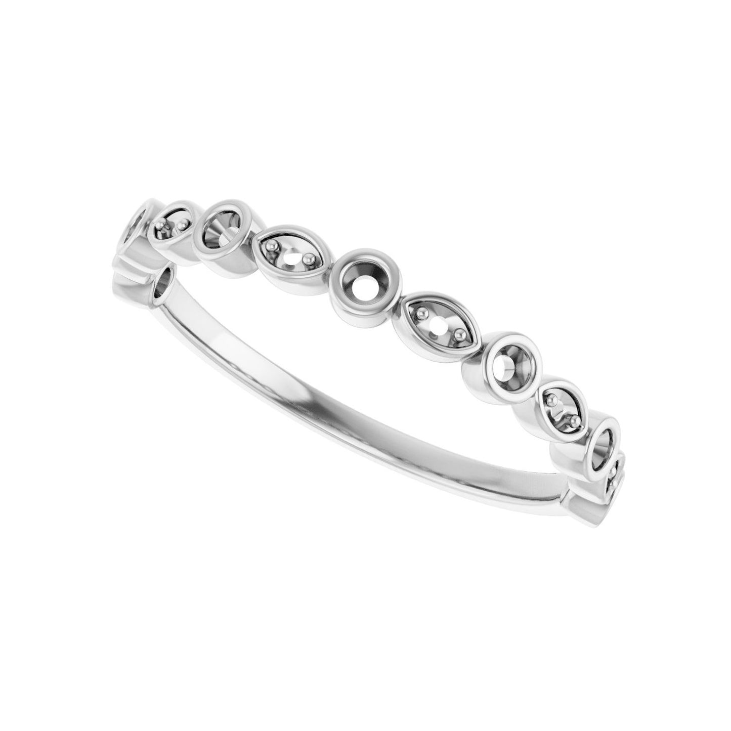 Anniversary Band - Round 1MM-2.5MM | Metal Type=14K White Gold | Diamond Size=1.5MM | Image 2
