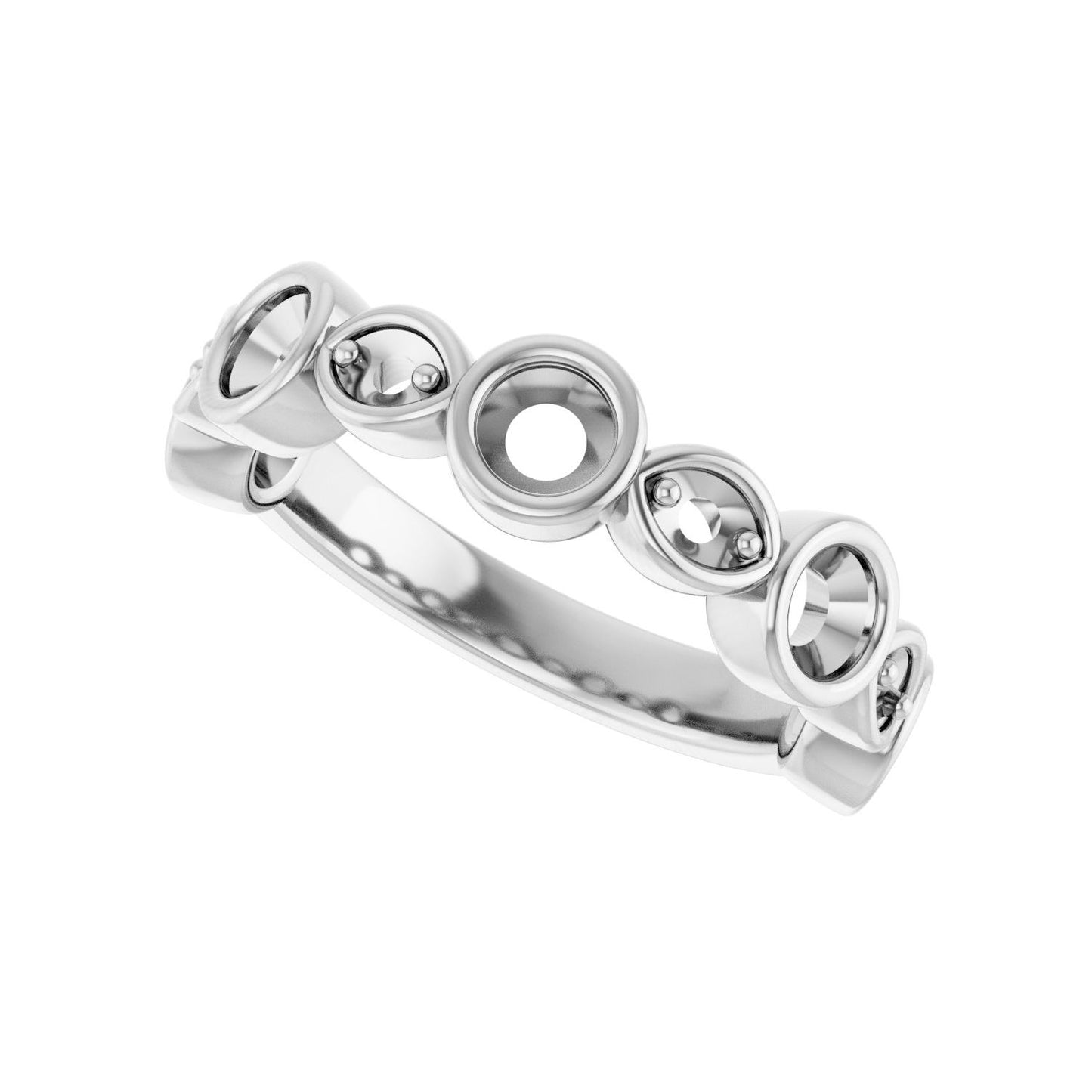 Anniversary Band - Round 3MM-4MM | Metal Type=14K White Gold | Diamond Size=3.5MM | Image 2