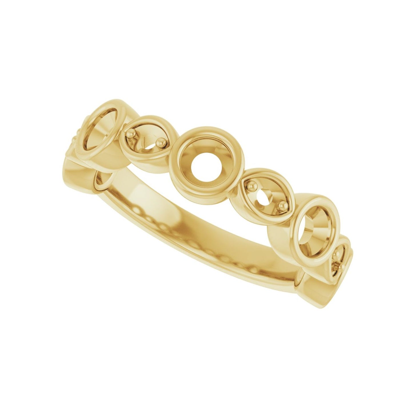 Anniversary Band - Round 3MM-4MM | Metal Type=14K Yellow Gold | Diamond Size=3.5MM | Image 2