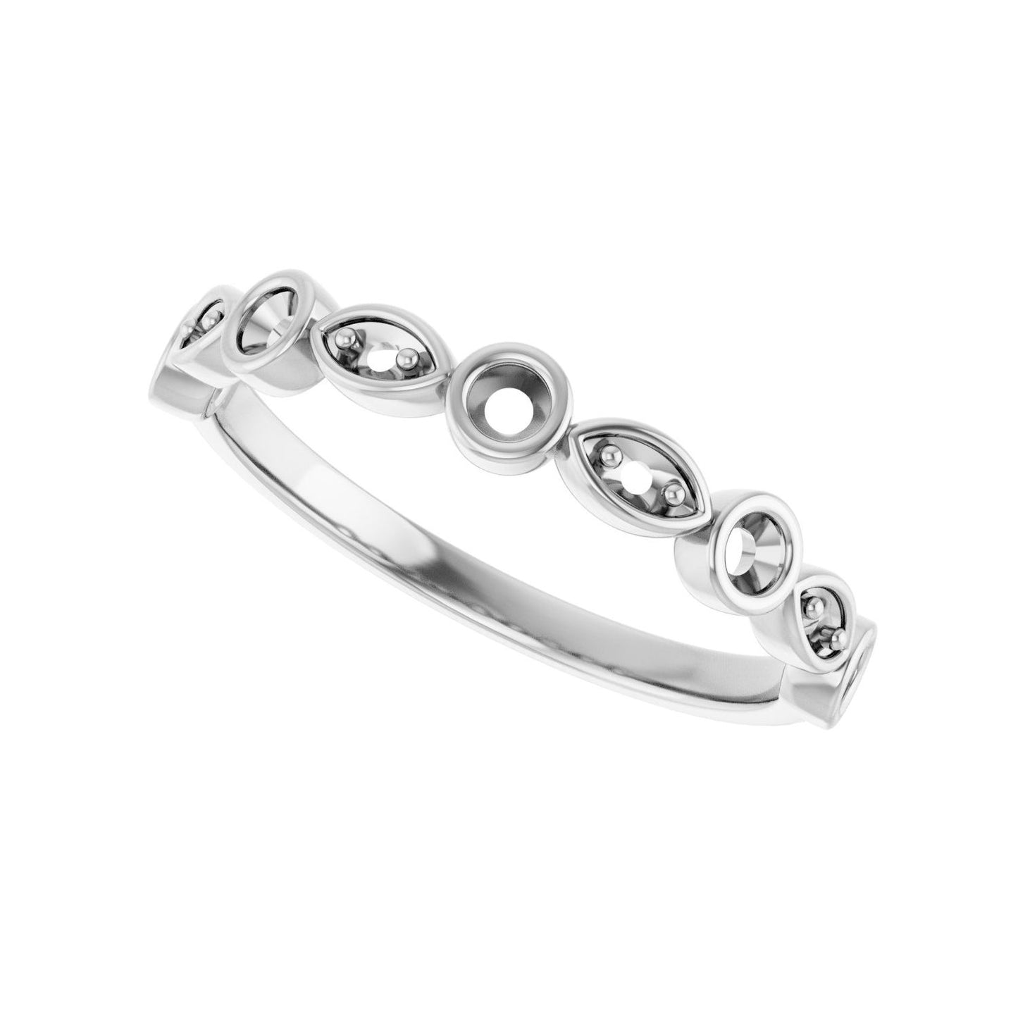 Anniversary Band - Round 1MM-2.5MM | Metal Type=14K White Gold | Diamond Size=2MM | Image 2