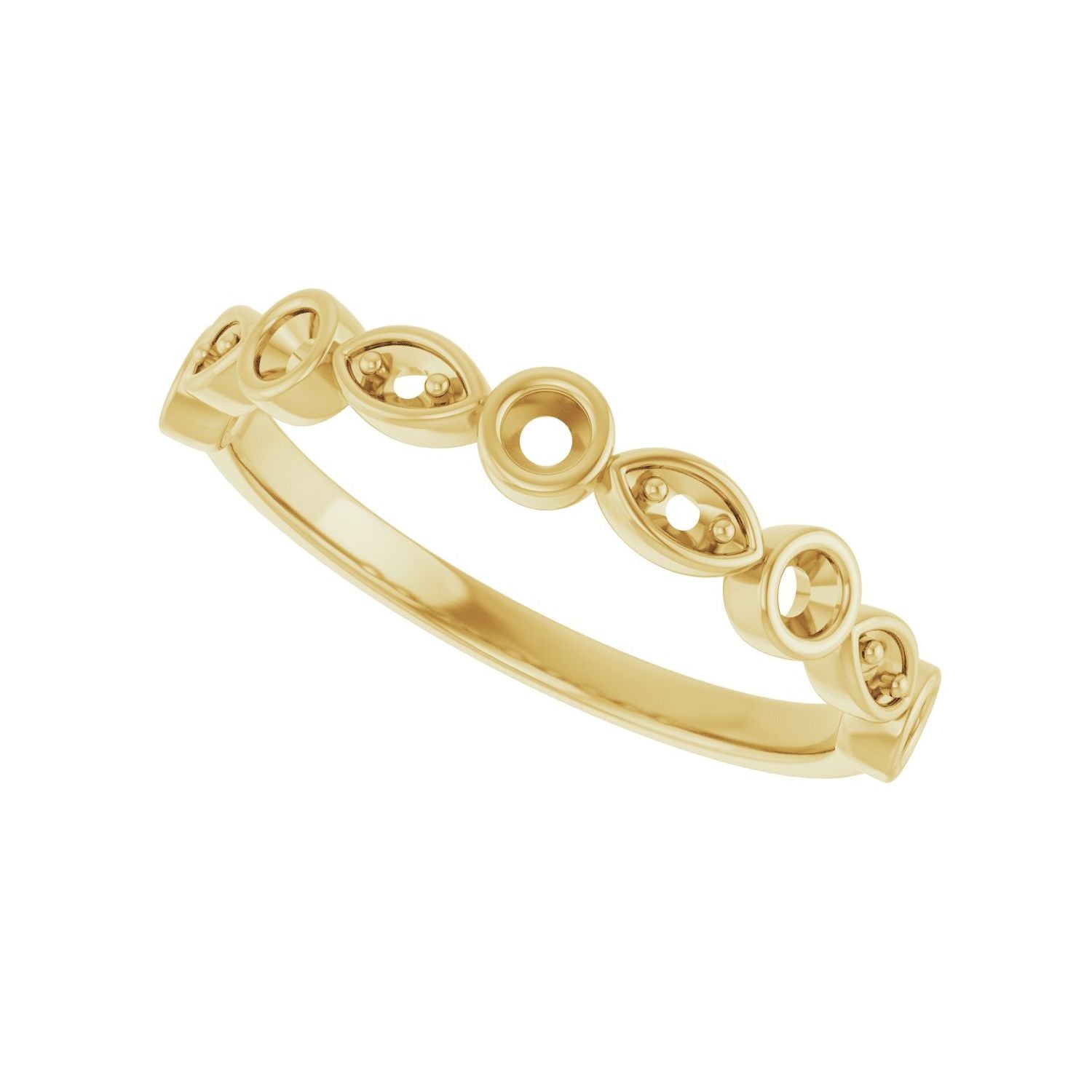 Anniversary Band - Round 1MM-2.5MM | Metal Type=14K Yellow Gold | Diamond Size=2MM | Image 2