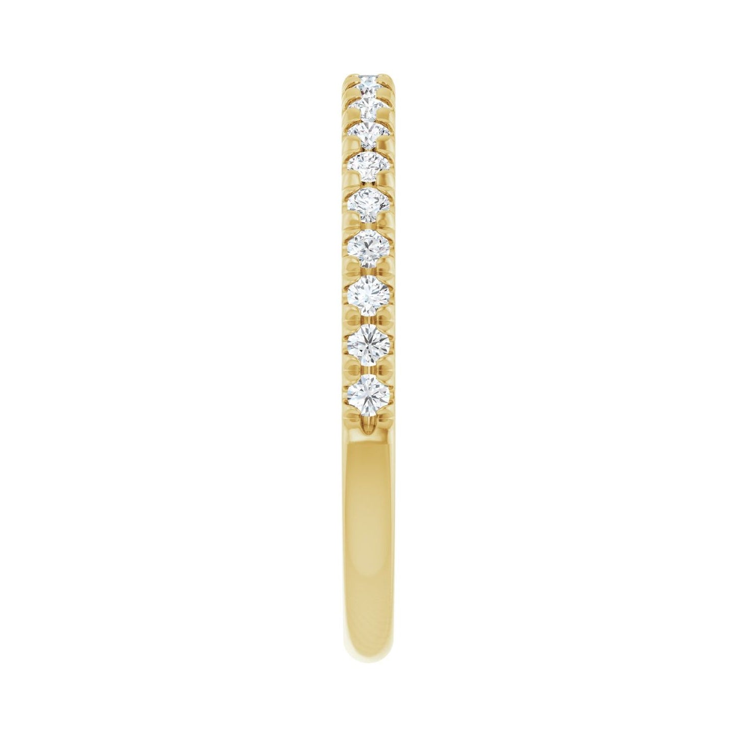 French-Set Anniversary Band - Round 1MM-2.5MM | Metal Type=14K Yellow Gold | Diamond Size=1.5MM | Image 1