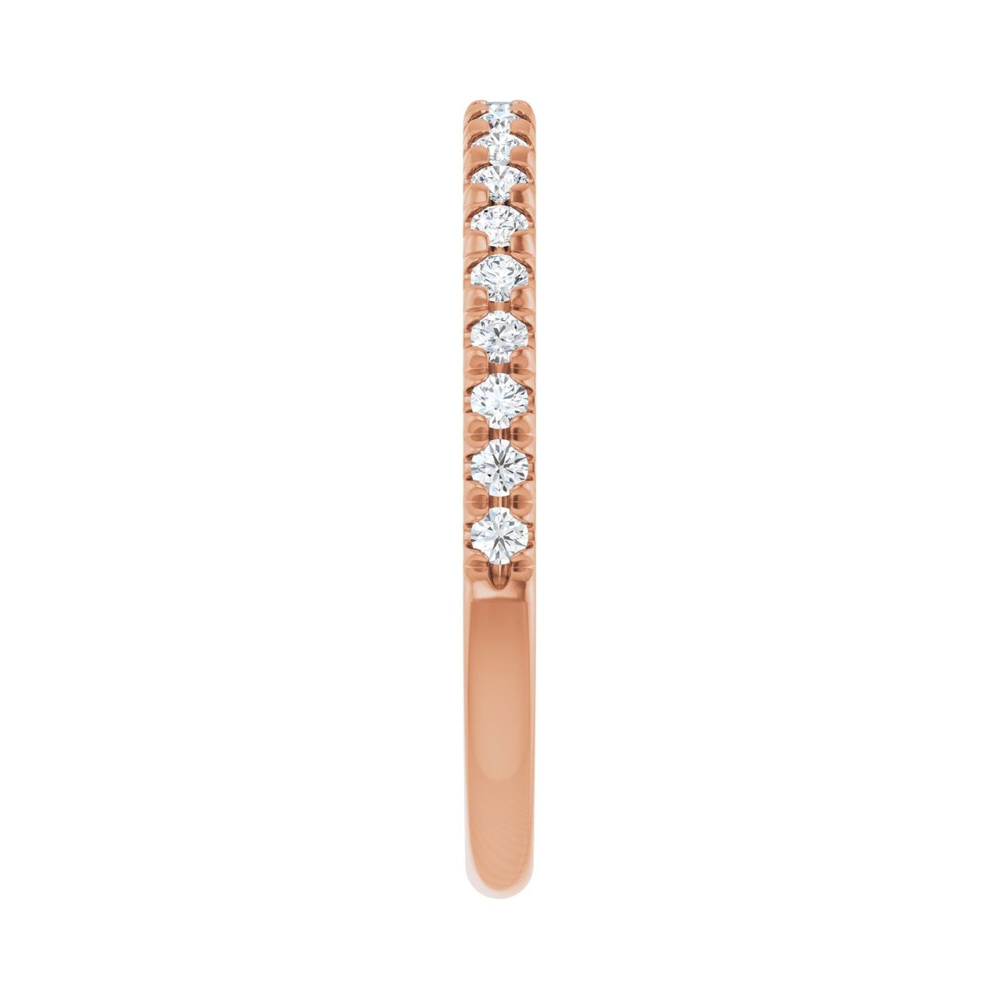 French-Set Anniversary Band - Round 1MM-2.5MM | Metal Type=14K Rose Gold | Diamond Size=1.5MM | Image 1