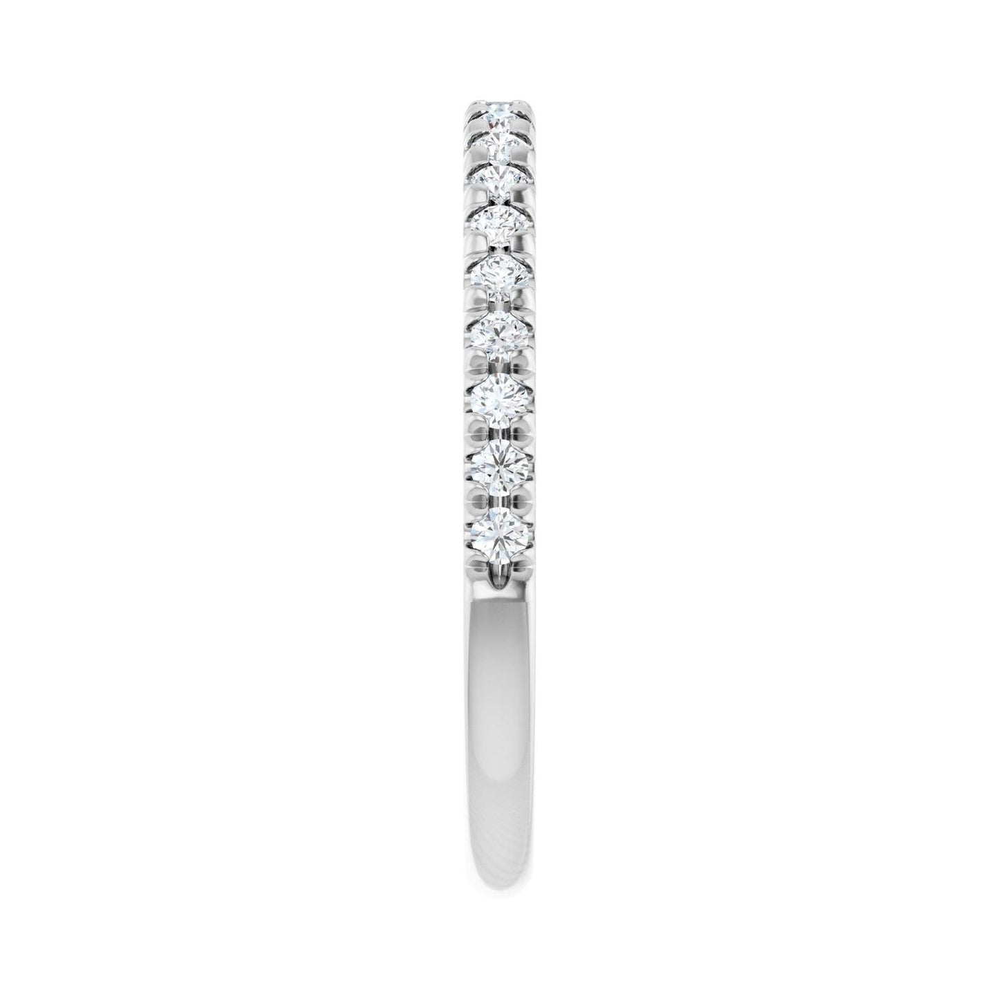 French-Set Anniversary Band - Round 1MM-2.5MM | Metal Type=14K White Gold | Diamond Size=1.5MM | Image 1
