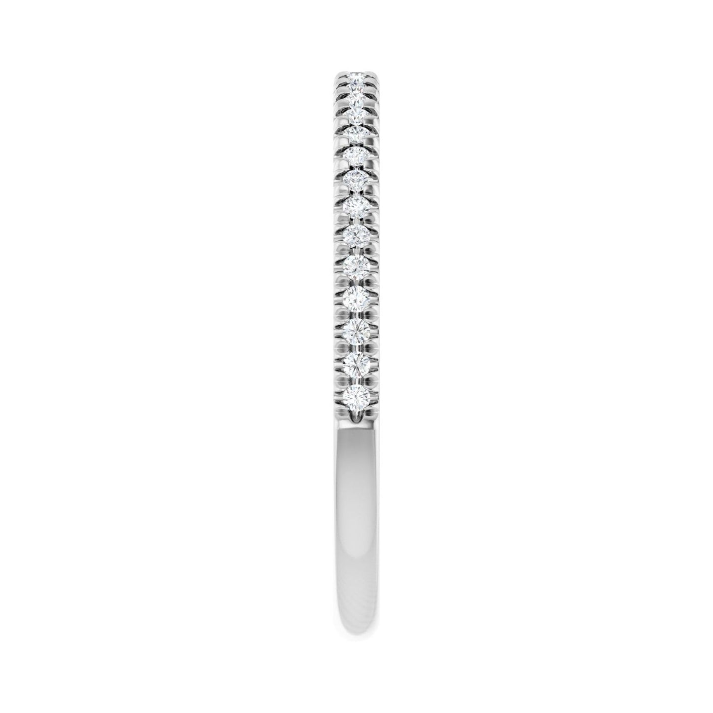 French-Set Anniversary Band - Round 1MM-2.5MM | Metal Type=14K White Gold | Diamond Size=1MM | Image 1