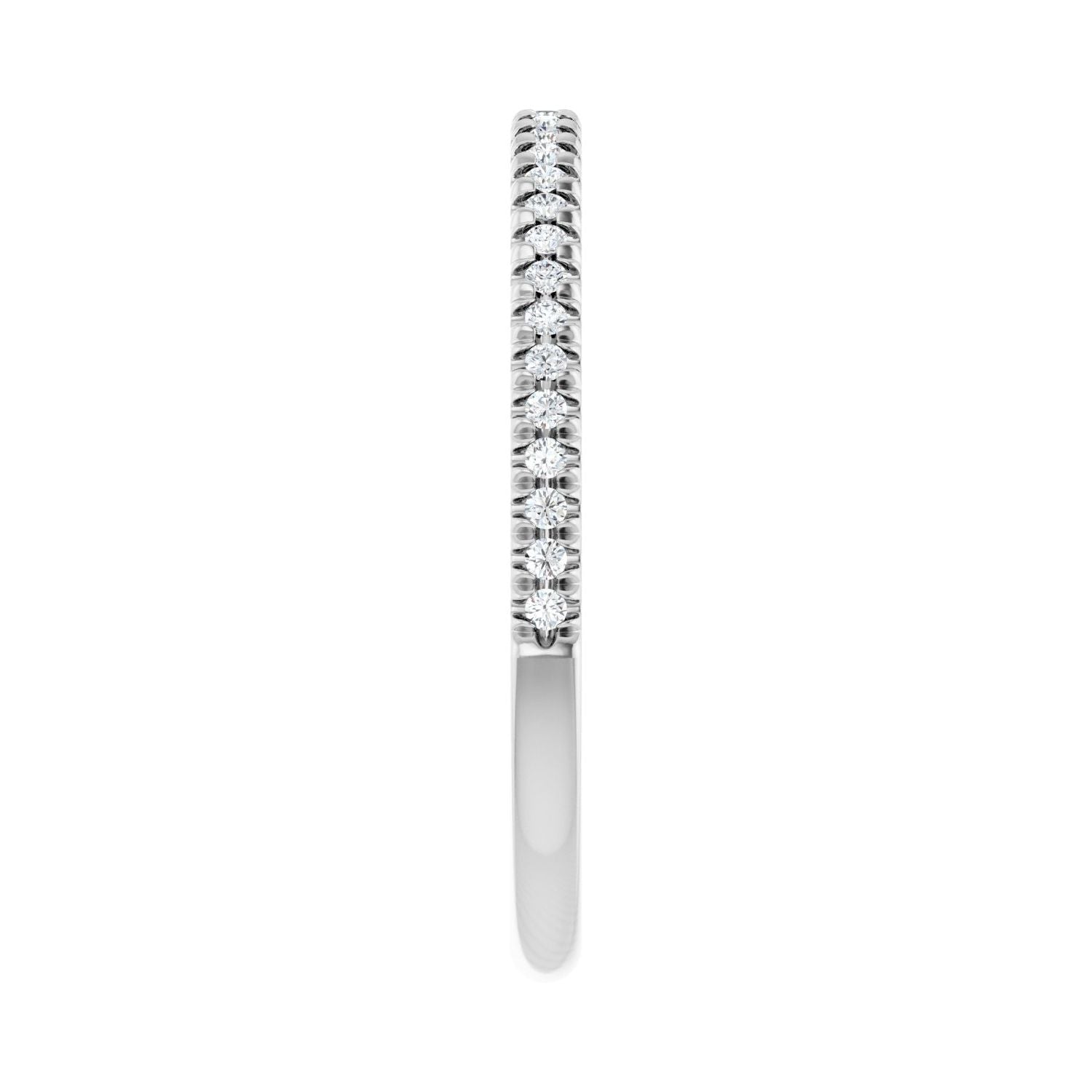 French-Set Anniversary Band - Round 1MM-2.5MM | Metal Type=14K White Gold | Diamond Size=1MM | Image 1