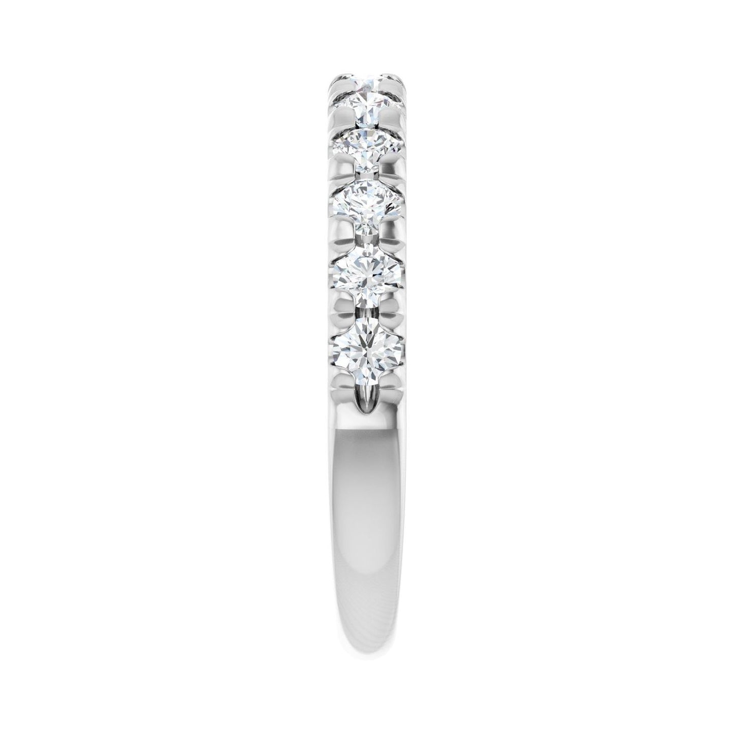 French-Set Anniversary Band - Round 1MM-2.5MM | Metal Type=14K White Gold | Diamond Size=2.5MM | Image 1