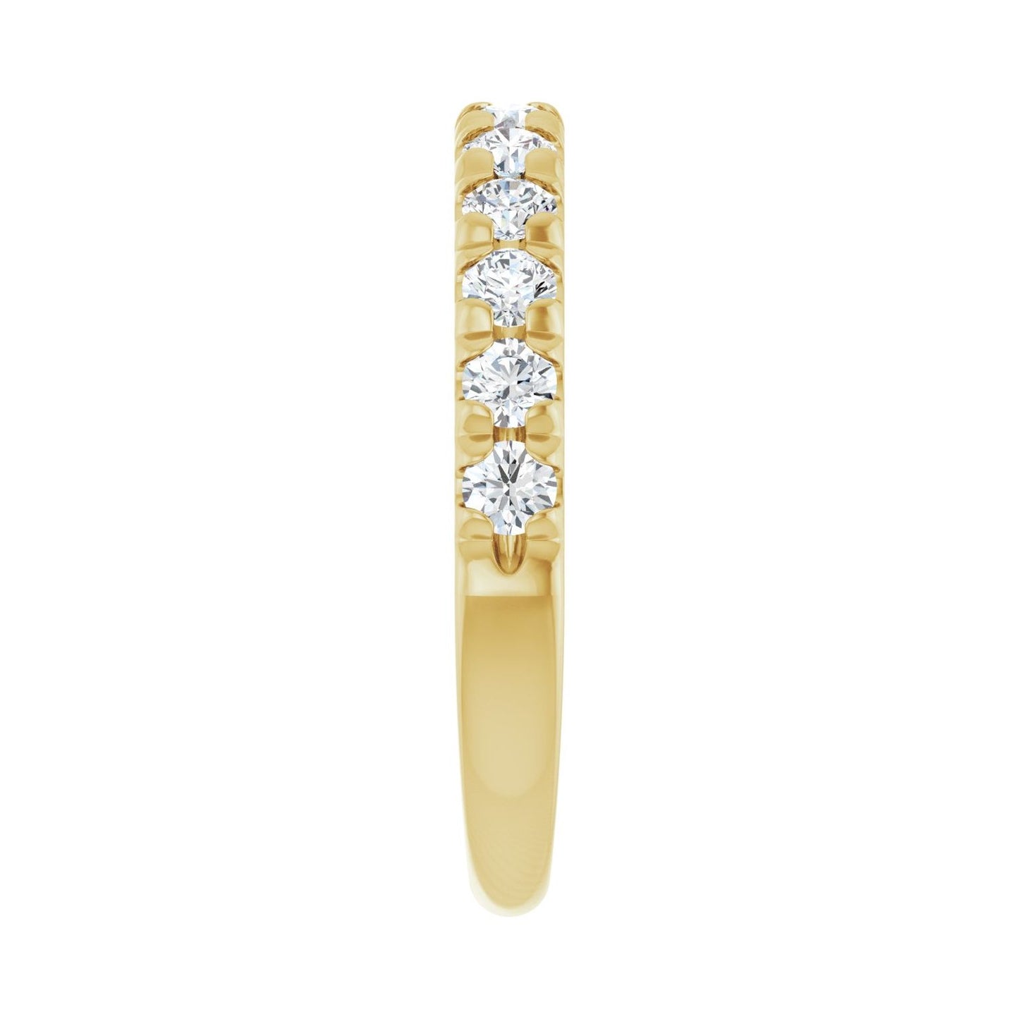 French-Set Anniversary Band - Round 1MM-2.5MM | Metal Type=14K Yellow Gold | Diamond Size=2.5MM | Image 1