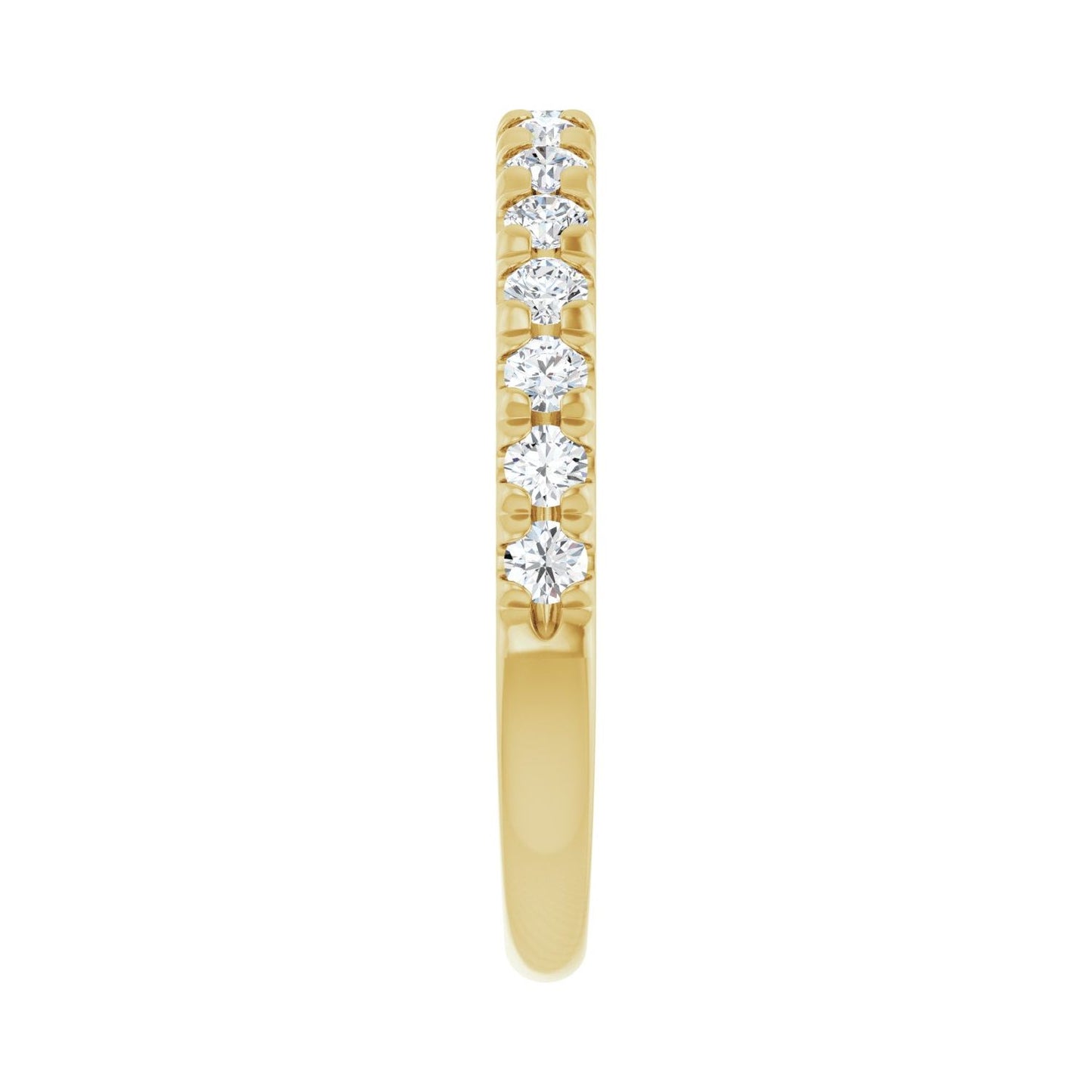 French-Set Anniversary Band - Round 1MM-2.5MM | Metal Type=14K Yellow Gold | Diamond Size=2MM | Image 1