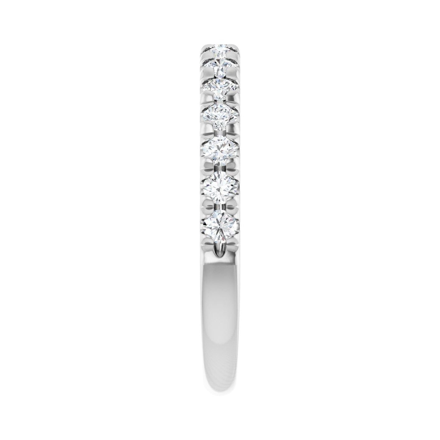 French-Set Anniversary Band - Round 1MM-2.5MM | Metal Type=14K White Gold | Diamond Size=2MM | Image 1