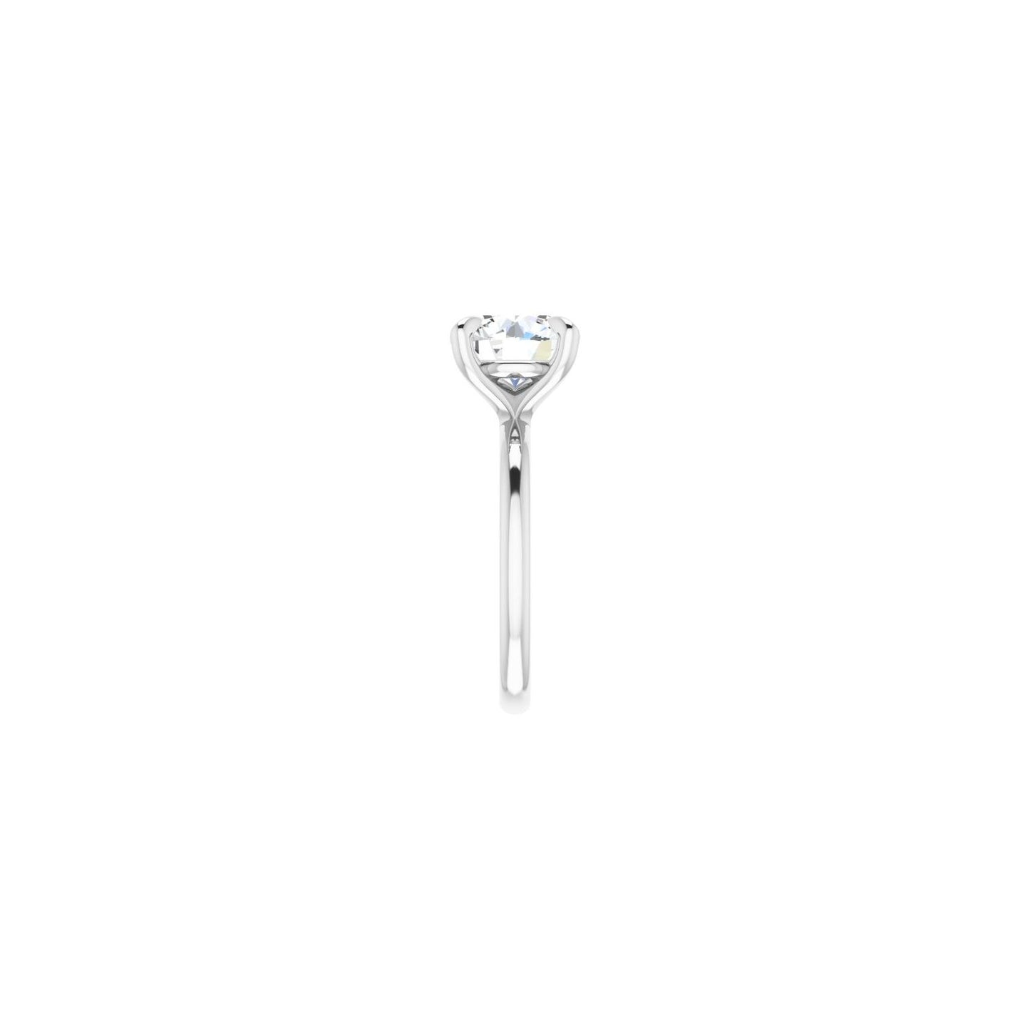 Round Solitaire Engagement Ring | Metal Type=14K White Gold | Center Stone Size=3 CT | Image 4