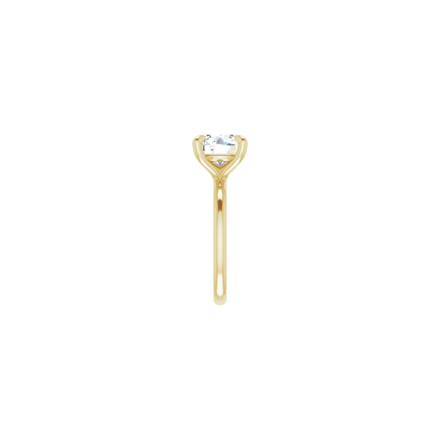 Round Solitaire Engagement Ring | Metal Type=14K Yellow Gold | Center Stone Size=3 CT | Image 4