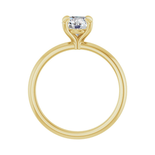 Round Solitaire Engagement Ring | Metal Type=14K Yellow Gold | Center Stone Size=1 CT | Image 2