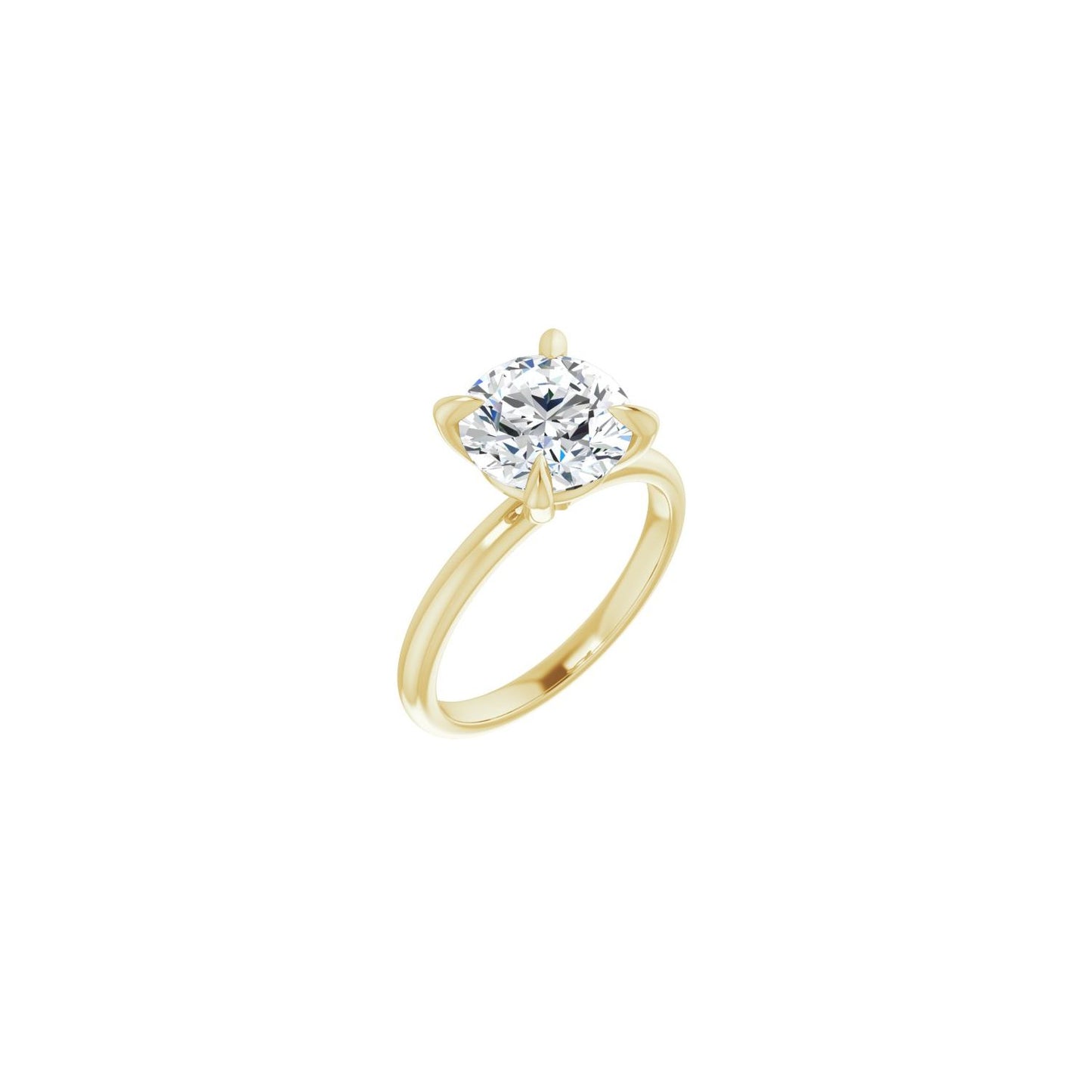Round Solitaire Engagement Ring | Metal Type=14K Yellow Gold | Center Stone Size=2.5 CT | Image 1