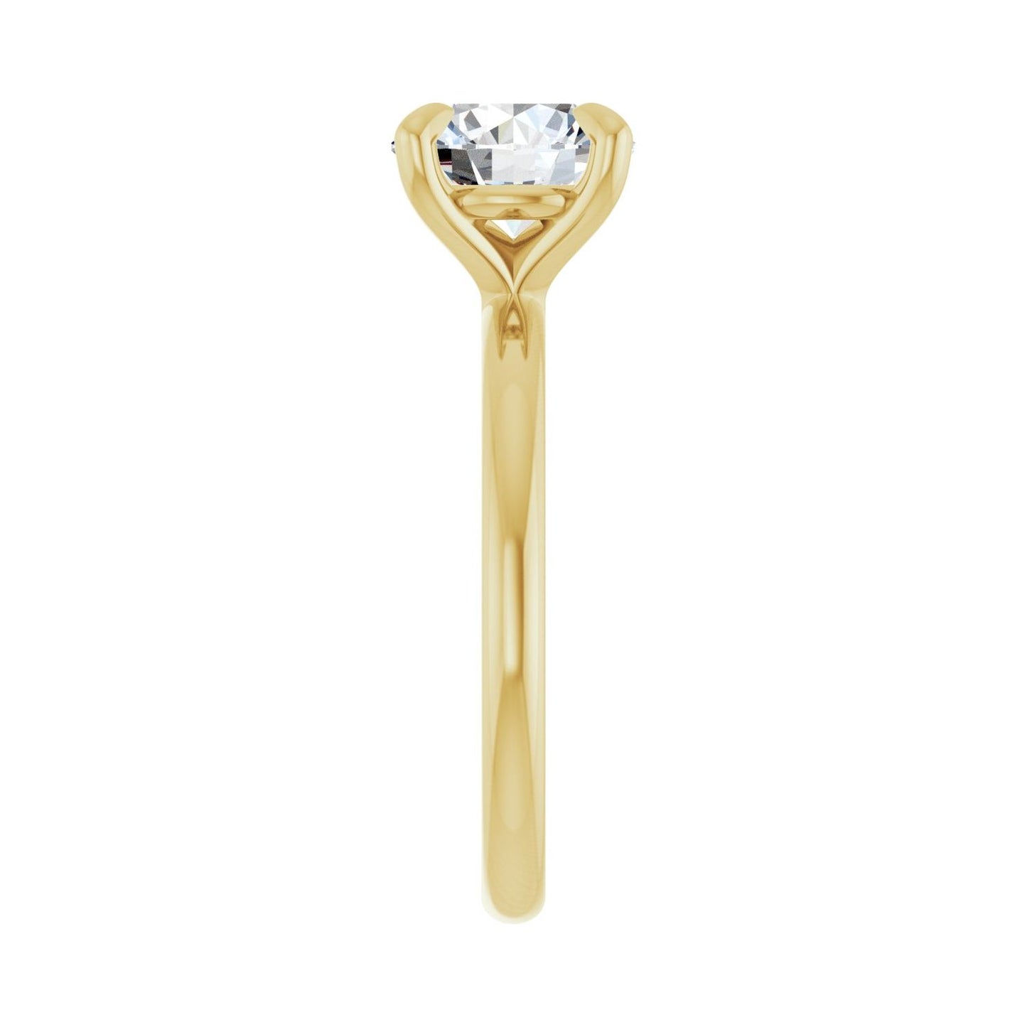 Round Solitaire Engagement Ring | Metal Type=14K Yellow Gold | Center Stone Size=2 CT | Image 4