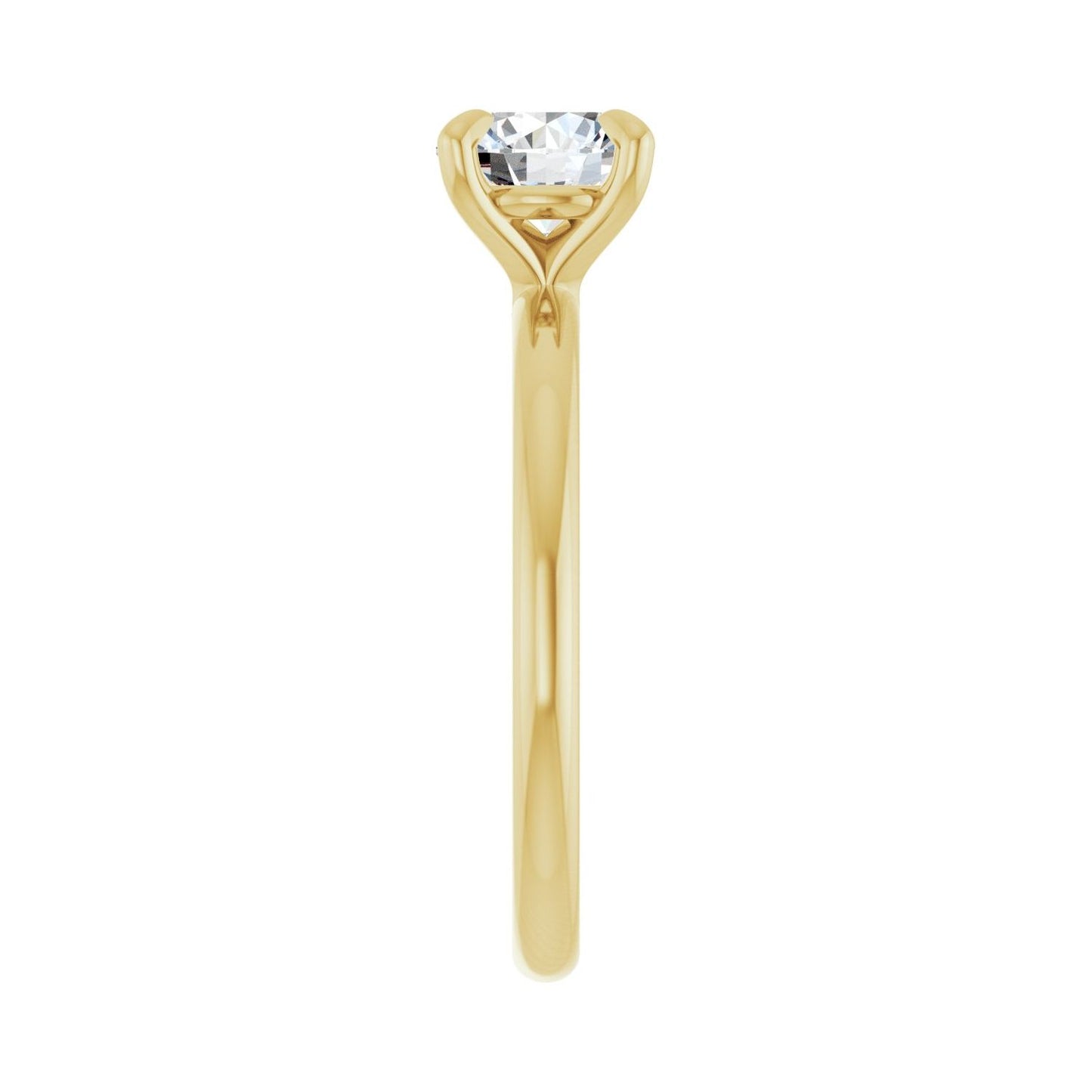 Round Solitaire Engagement Ring | Metal Type=14K Yellow Gold | Center Stone Size=1 CT | Image 4