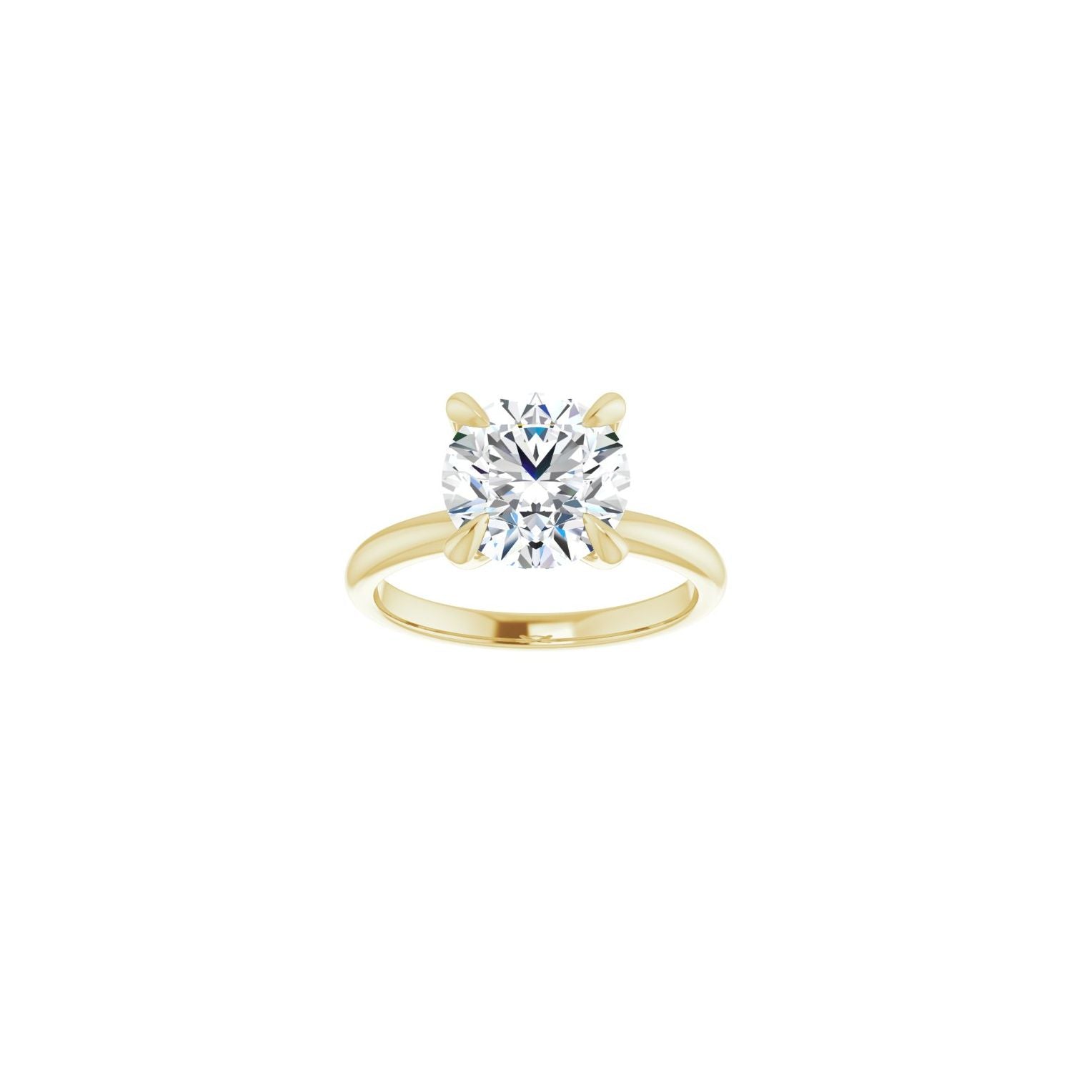 Round Solitaire Engagement Ring | Metal Type=14K Yellow Gold | Center Stone Size=2.5 CT | Image 3