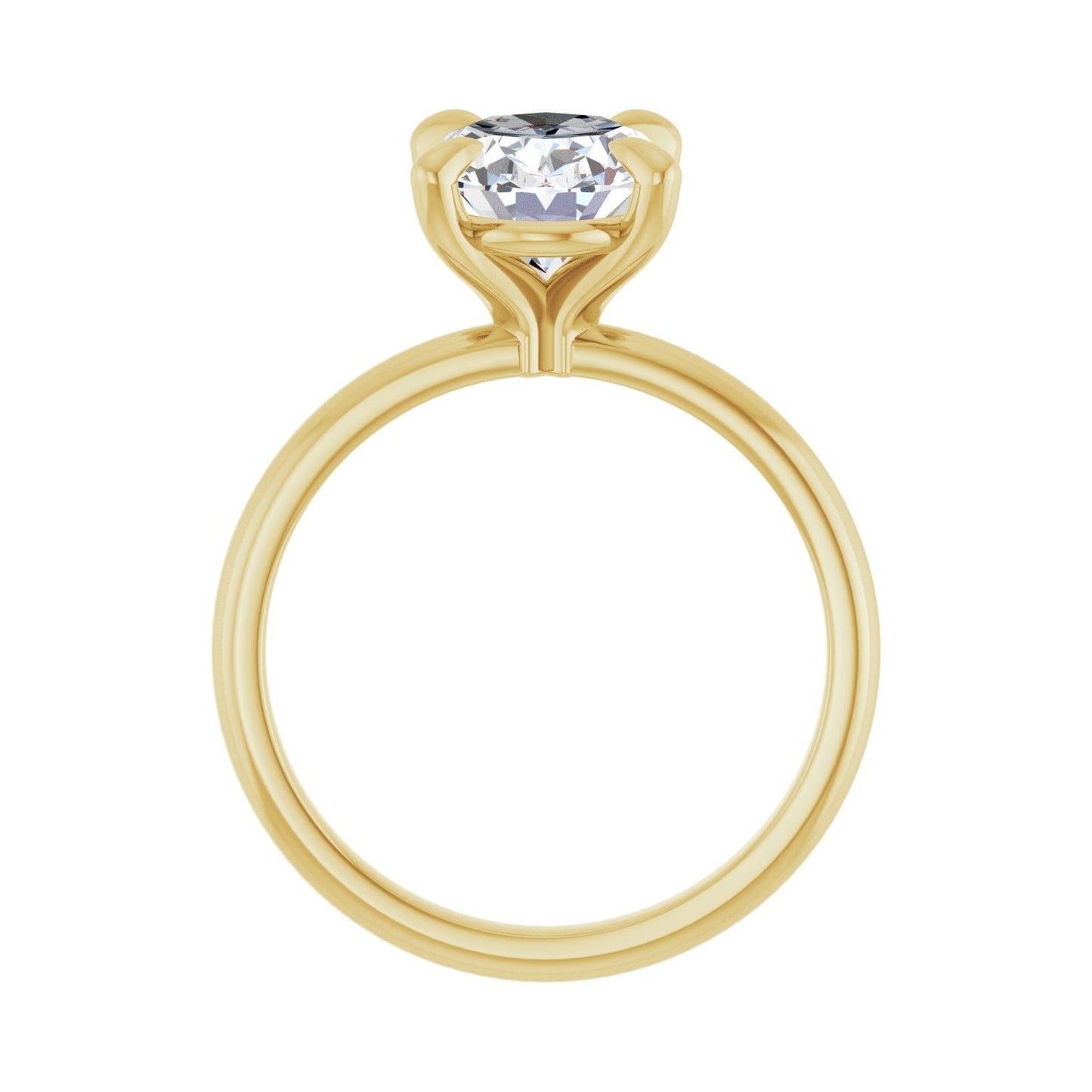 Oval Solitaire Engagement Ring | Metal Type=14K Yellow Gold | Center Stone Size=2.5 CT | Image 2