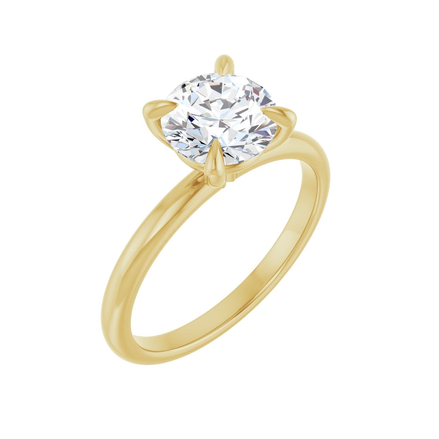 Round Solitaire Engagement Ring | Metal Type=14K Yellow Gold | Center Stone Size=1.5 CT | Image 1