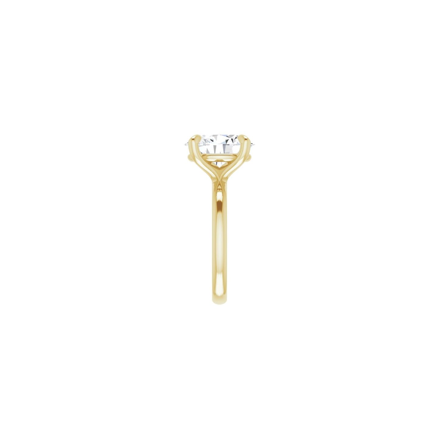 Oval Solitaire Engagement Ring | Metal Type=14K Yellow Gold | Center Stone Size=3 CT | Image 4