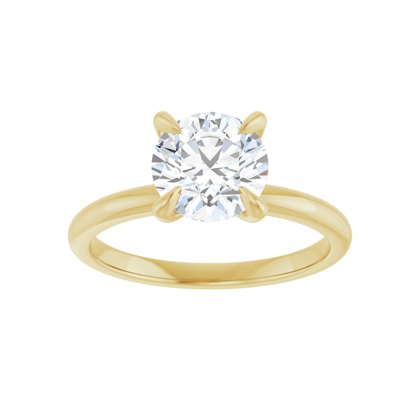 Round Solitaire Engagement Ring | Metal Type=14K Yellow Gold | Center Stone Size=1.5 CT | Image 3