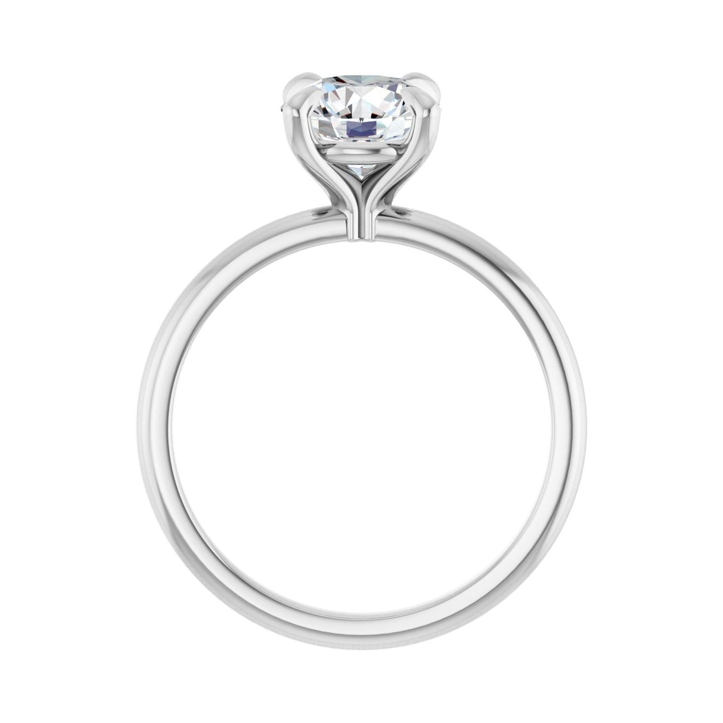 Round Solitaire Engagement Ring | Metal Type=14K White Gold | Center Stone Size=1.5 CT | Image 2
