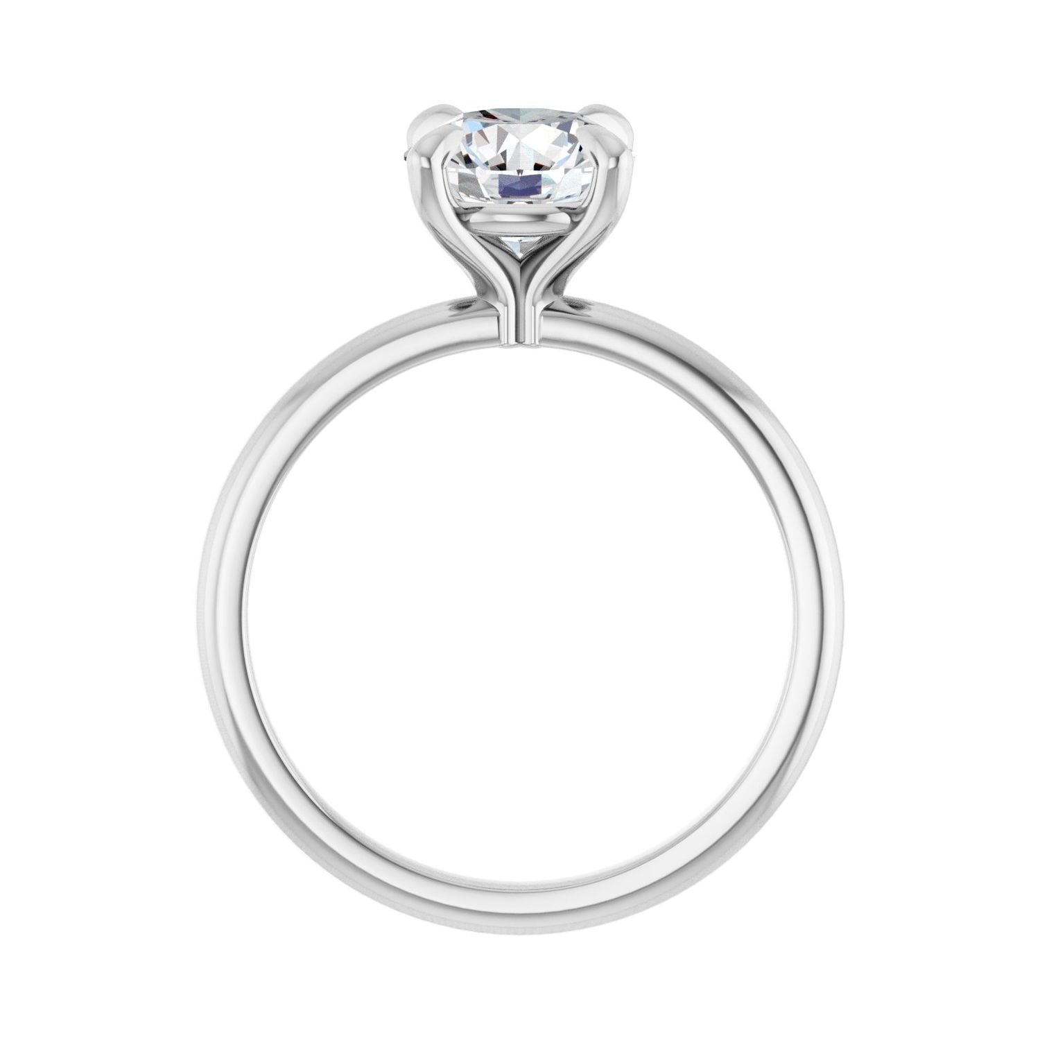 Round Solitaire Engagement Ring | Metal Type=14K White Gold | Center Stone Size=1.5 CT | Image 2