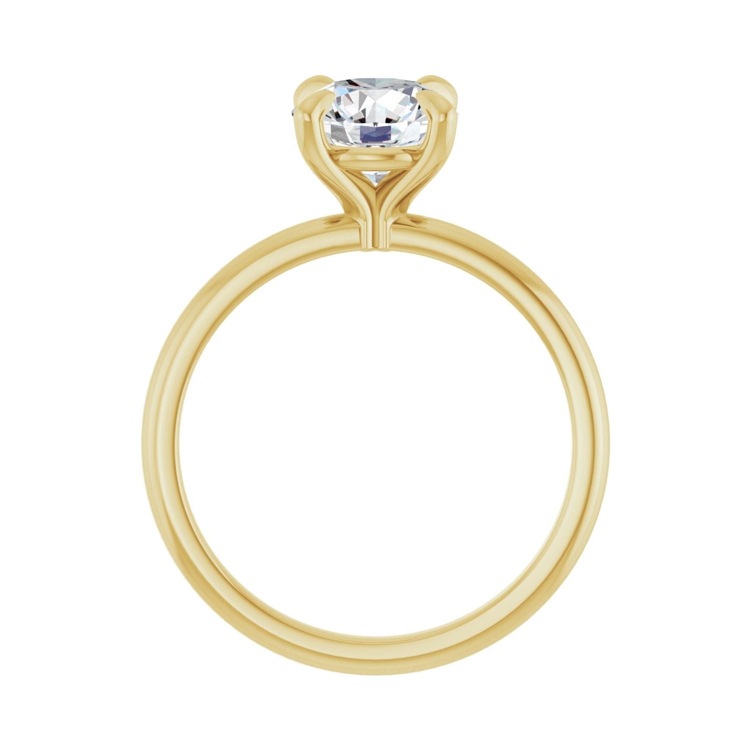 Round Solitaire Engagement Ring | Metal Type=14K Yellow Gold | Center Stone Size=1.5 CT | Image 2