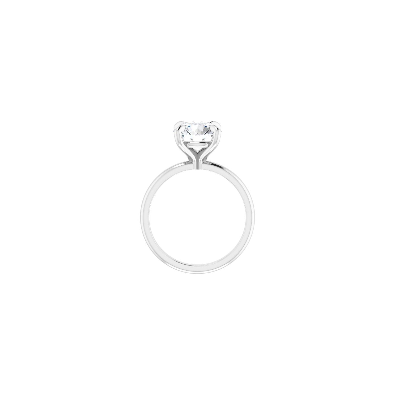 Round Solitaire Engagement Ring | Metal Type=14K White Gold | Center Stone Size=2.5 CT | Image 2
