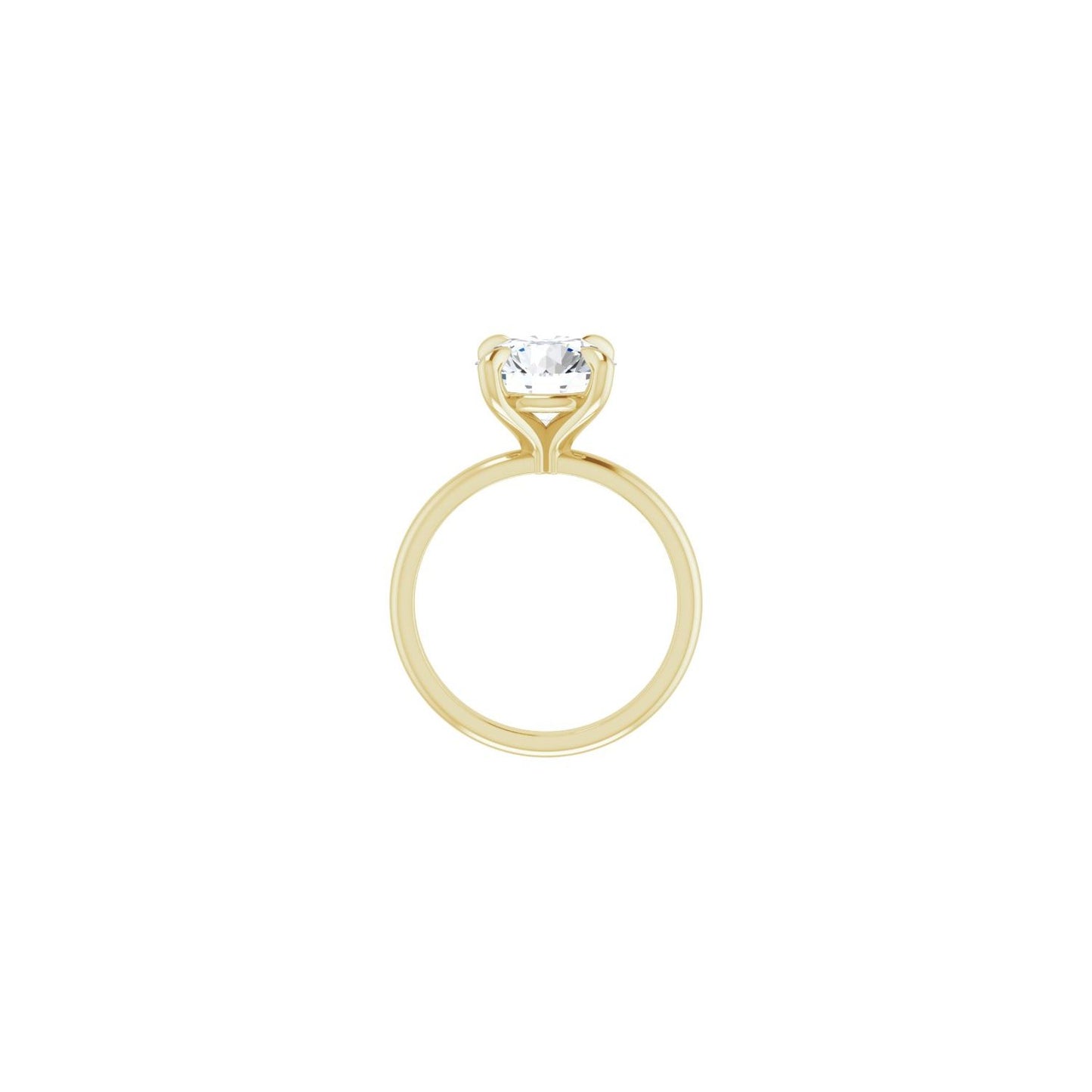 Round Solitaire Engagement Ring | Metal Type=14K Yellow Gold | Center Stone Size=3 CT | Image 2