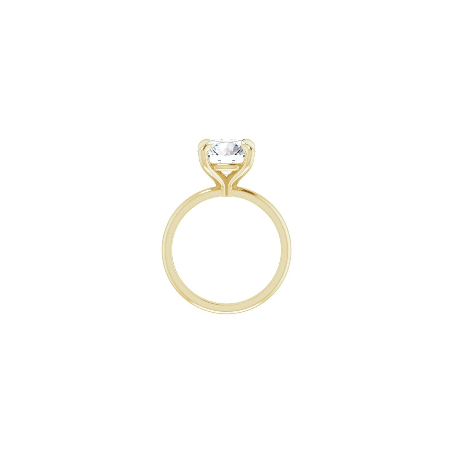 Round Solitaire Engagement Ring | Metal Type=14K Yellow Gold | Center Stone Size=3 CT | Image 2