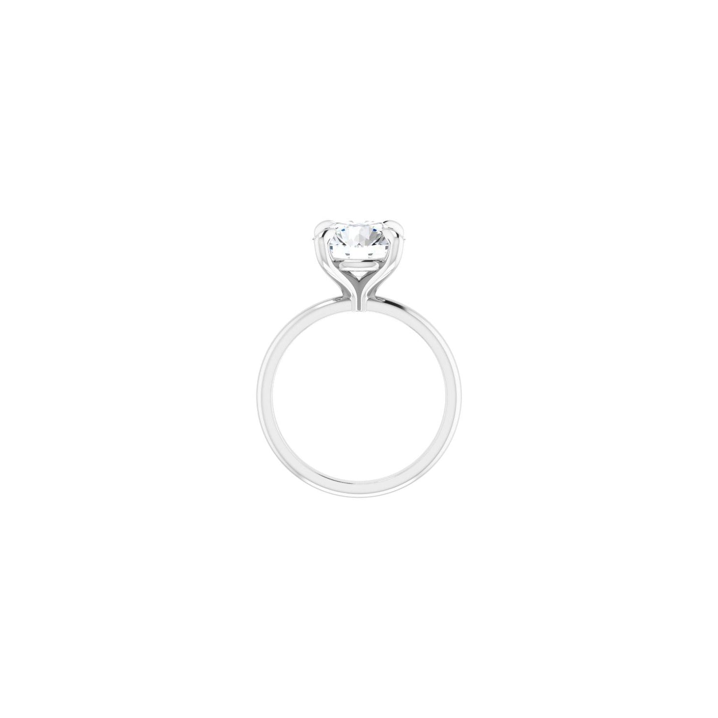 Round Solitaire Engagement Ring | Metal Type=14K White Gold | Center Stone Size=3 CT | Image 2