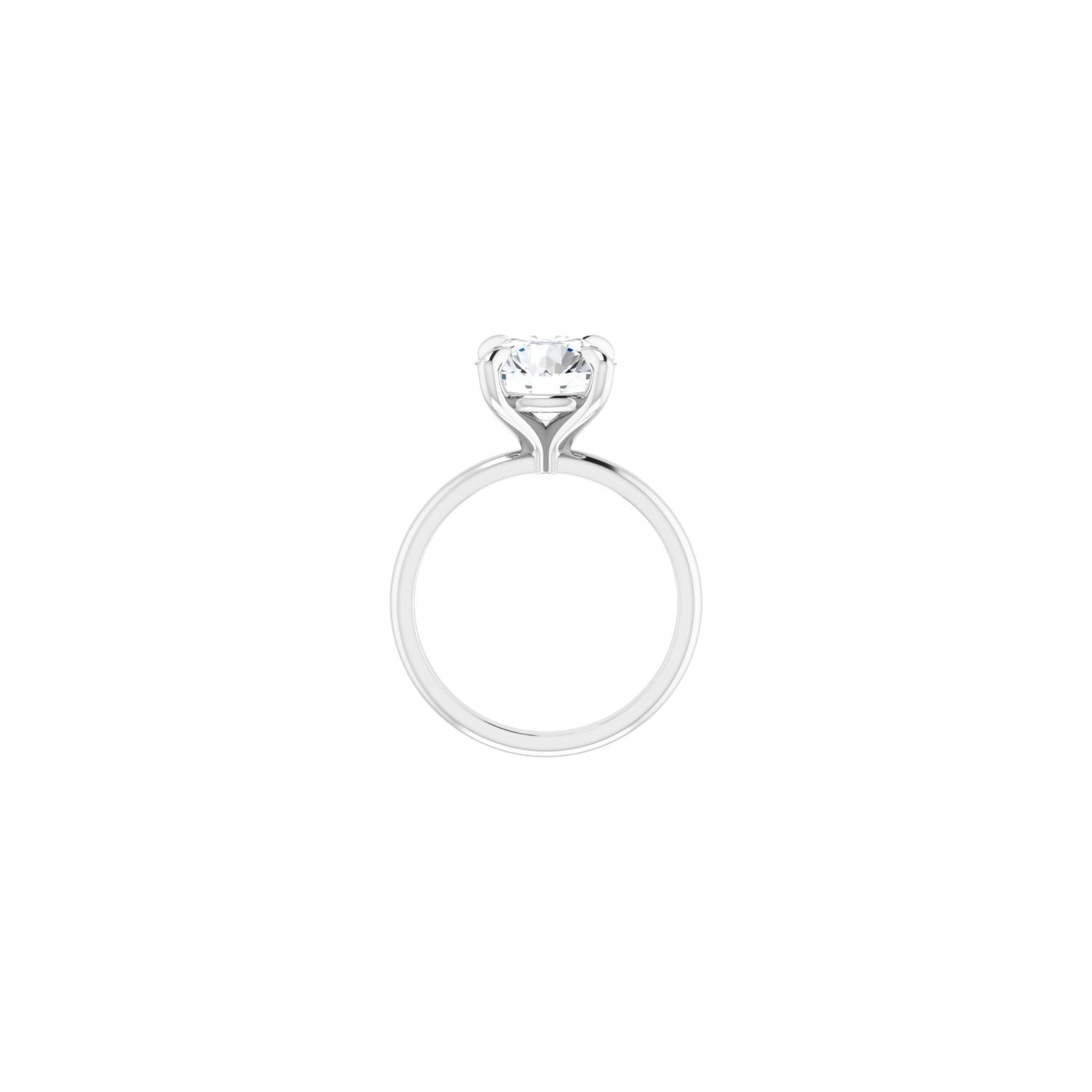 Round Solitaire Engagement Ring | Metal Type=14K White Gold | Center Stone Size=3 CT | Image 2