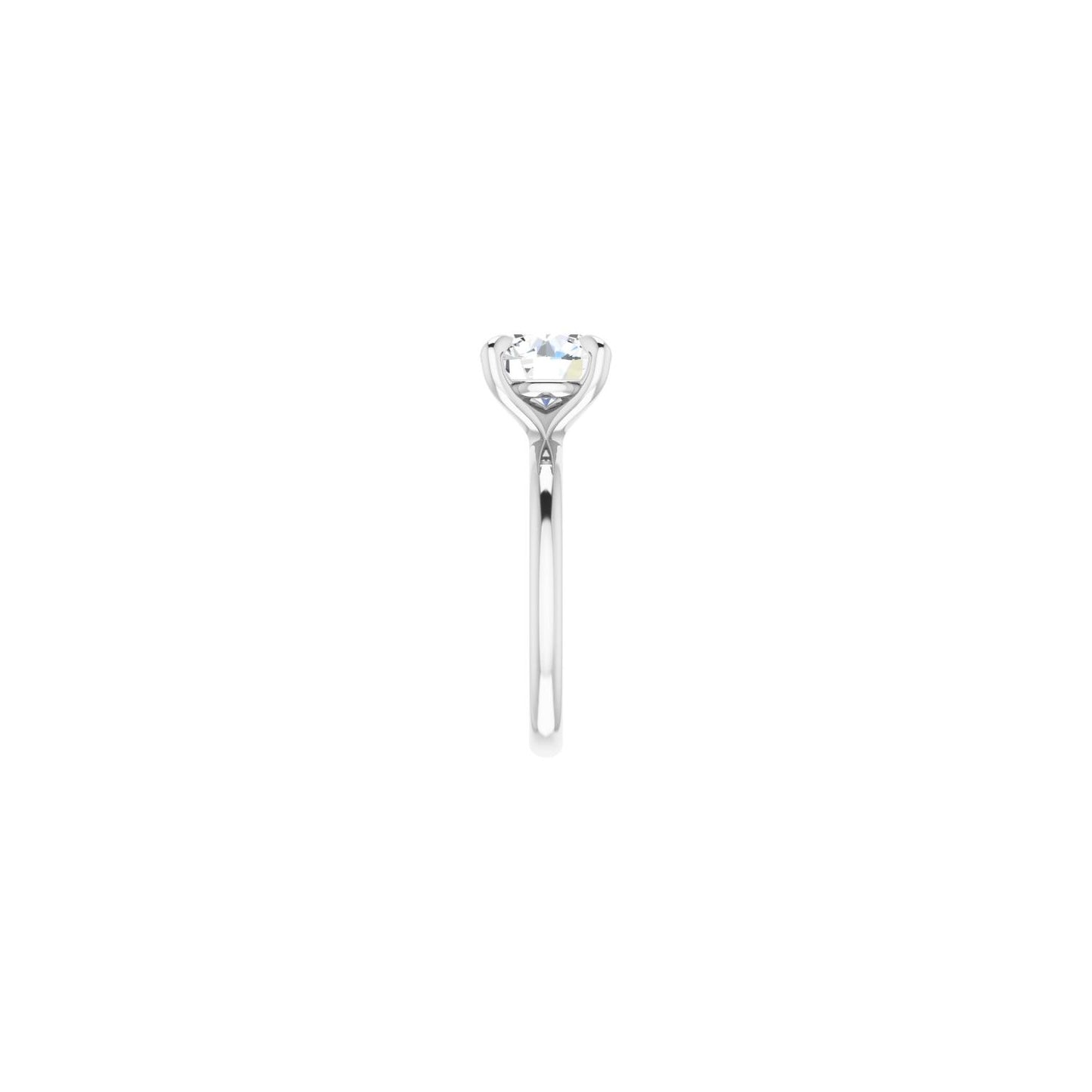 Round Solitaire Engagement Ring | Metal Type=14K White Gold | Center Stone Size=2.5 CT | Image 4