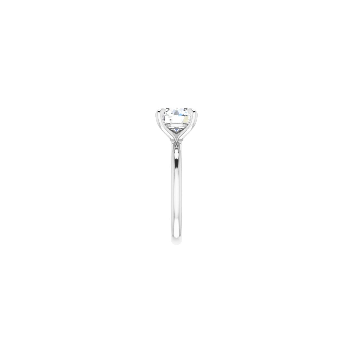 Round Solitaire Engagement Ring | Metal Type=14K White Gold | Center Stone Size=2.5 CT | Image 4