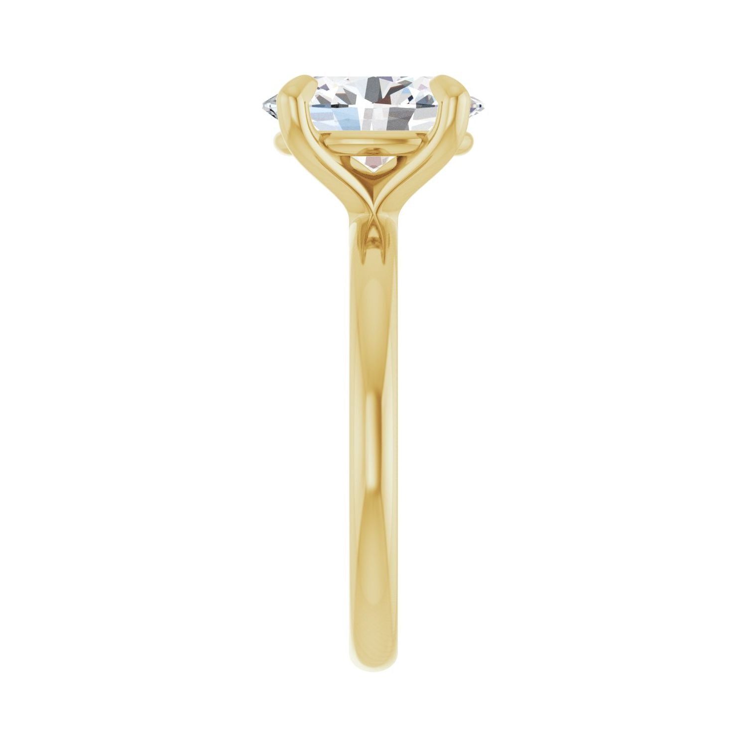 Oval Solitaire Engagement Ring | Metal Type=14K Yellow Gold | Center Stone Size=2.5 CT | Image 4