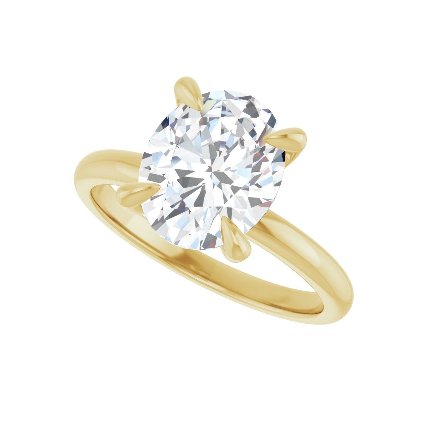 Oval Solitaire Engagement Ring | Metal Type=14K Yellow Gold | Center Stone Size=2.5 CT | Image 5