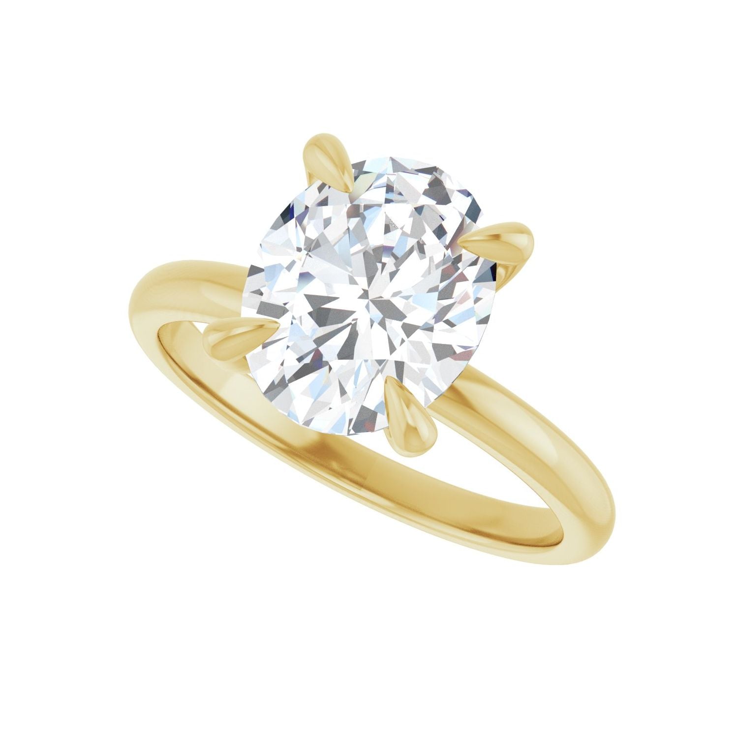 Oval Solitaire Engagement Ring | Metal Type=14K Yellow Gold | Center Stone Size=2.5 CT | Image 5