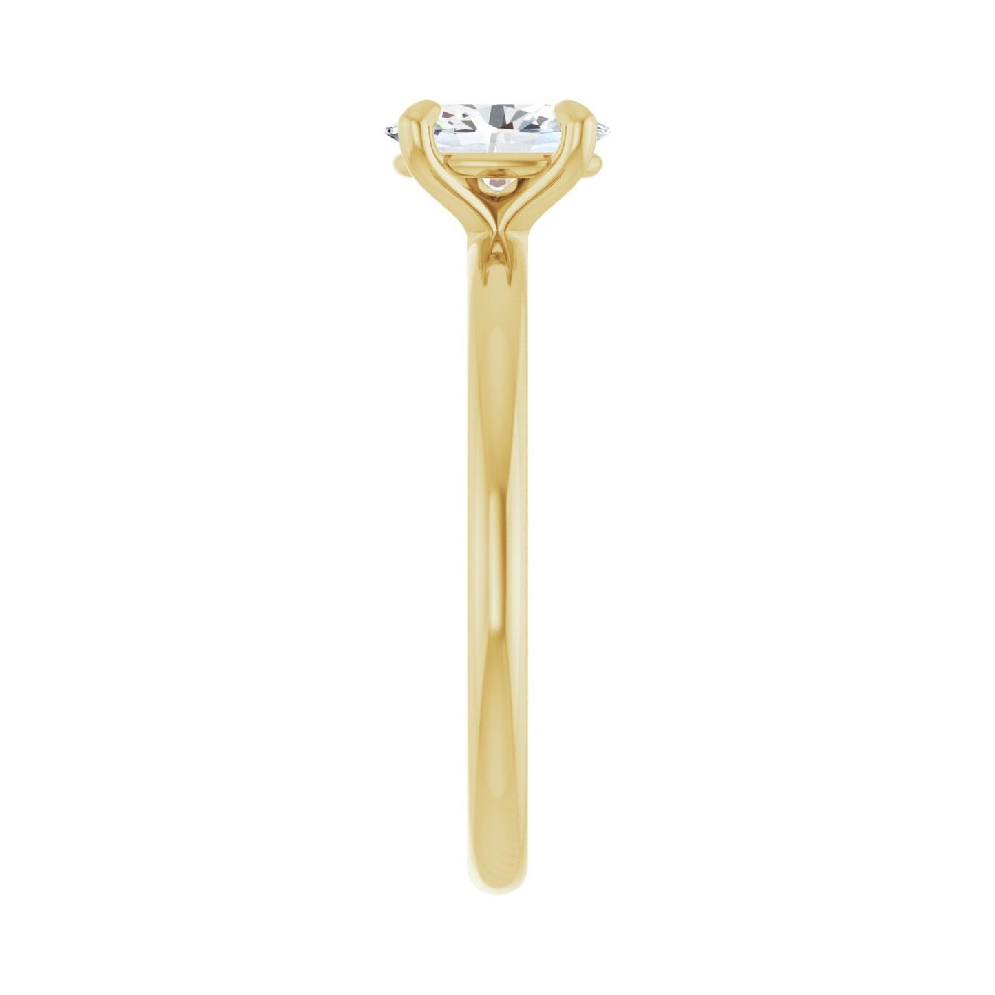 Oval Solitaire Engagement Ring | Metal Type=14K Yellow Gold | Center Stone Size=1 CT | Image 4