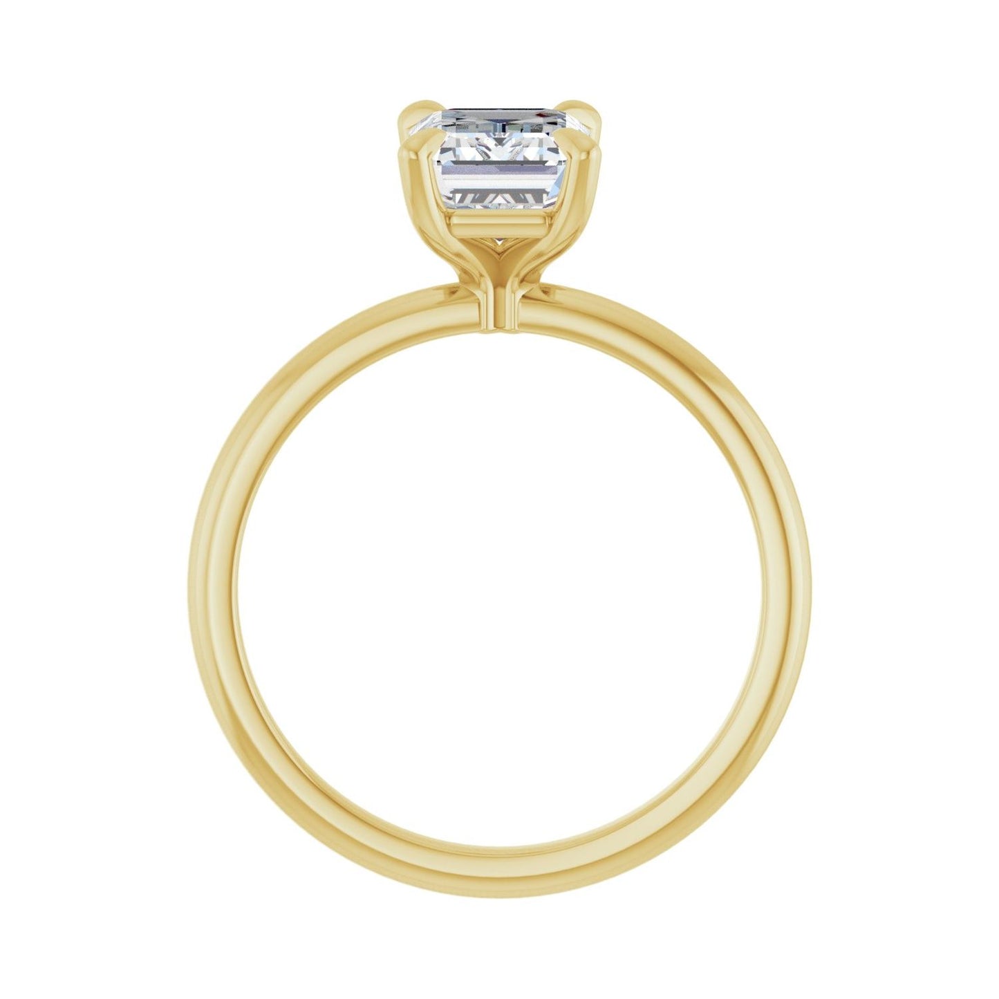 Emerald Solitaire Engagement Ring | Metal Type=14K Yellow Gold | Center Stone Size=2 CT | Image 2