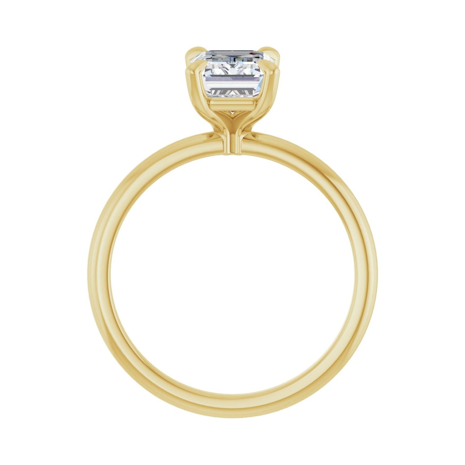 Emerald Solitaire Engagement Ring | Metal Type=14K Yellow Gold | Center Stone Size=2 CT | Image 2