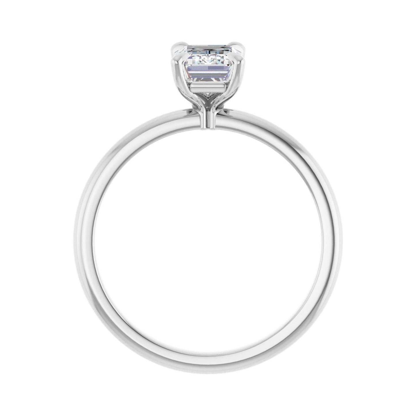 Emerald Solitaire Engagement Ring | Metal Type=14K White Gold | Center Stone Size=1.5 CT | Image 2