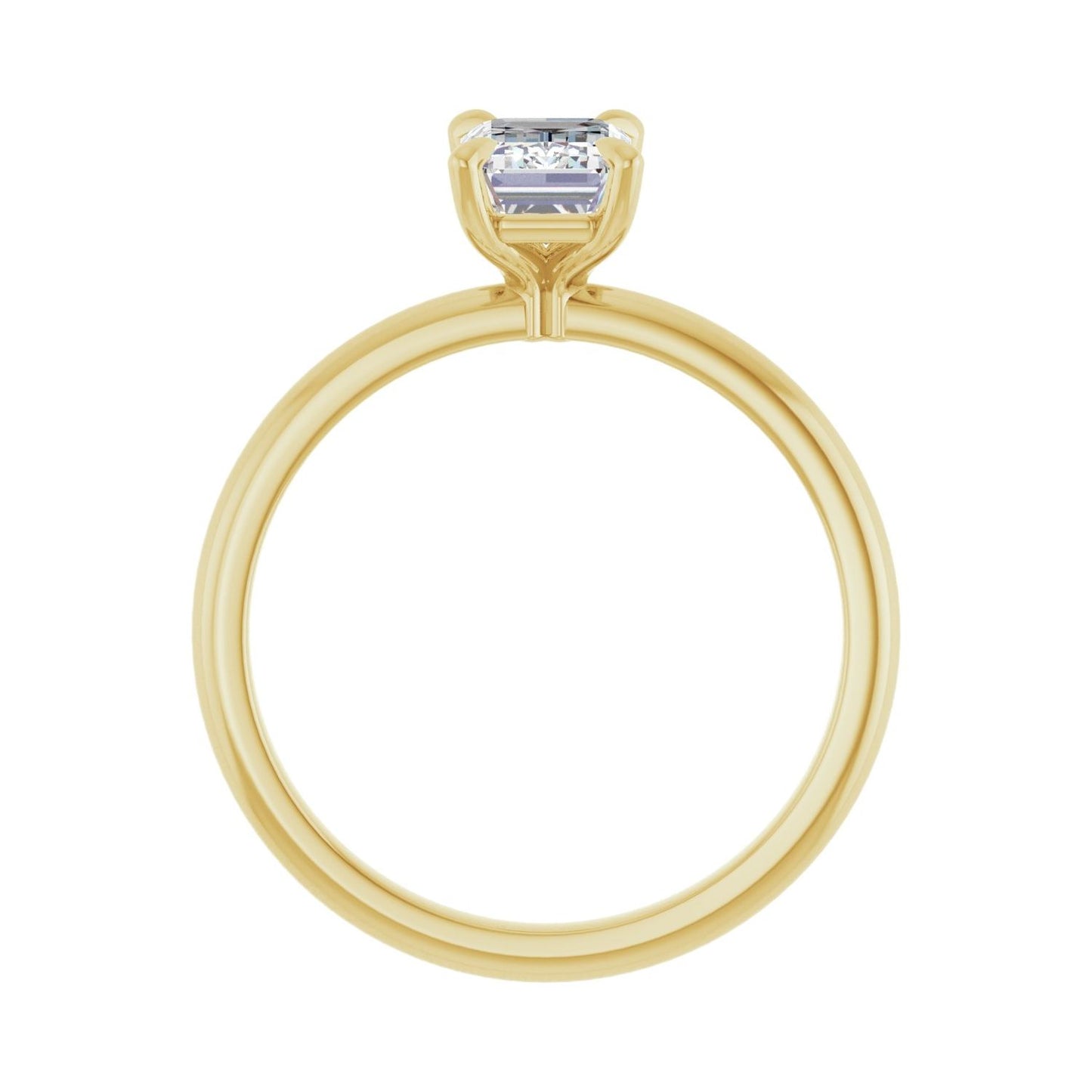 Emerald Solitaire Engagement Ring | Metal Type=14K Yellow Gold | Center Stone Size=1.5 CT | Image 2