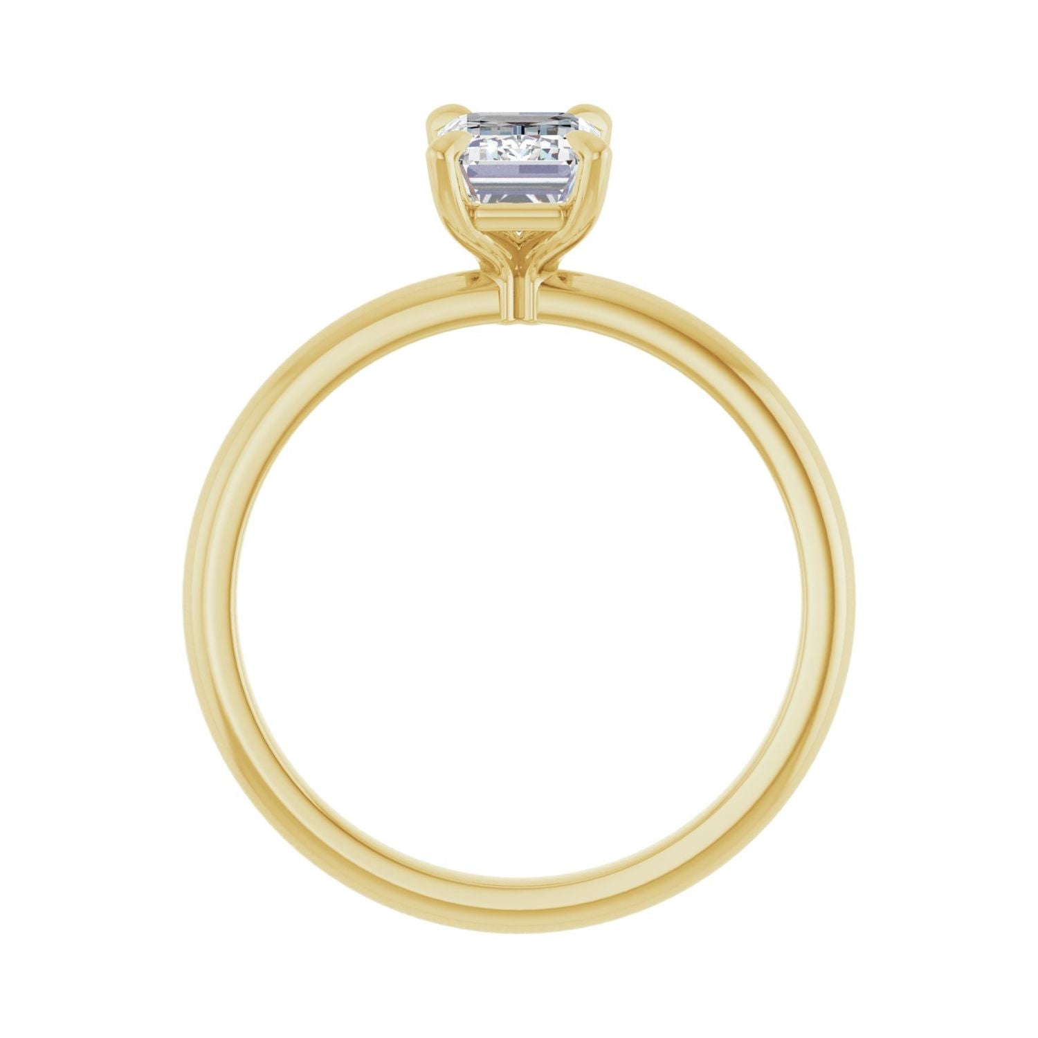 Emerald Solitaire Engagement Ring | Metal Type=14K Yellow Gold | Center Stone Size=1.5 CT | Image 2
