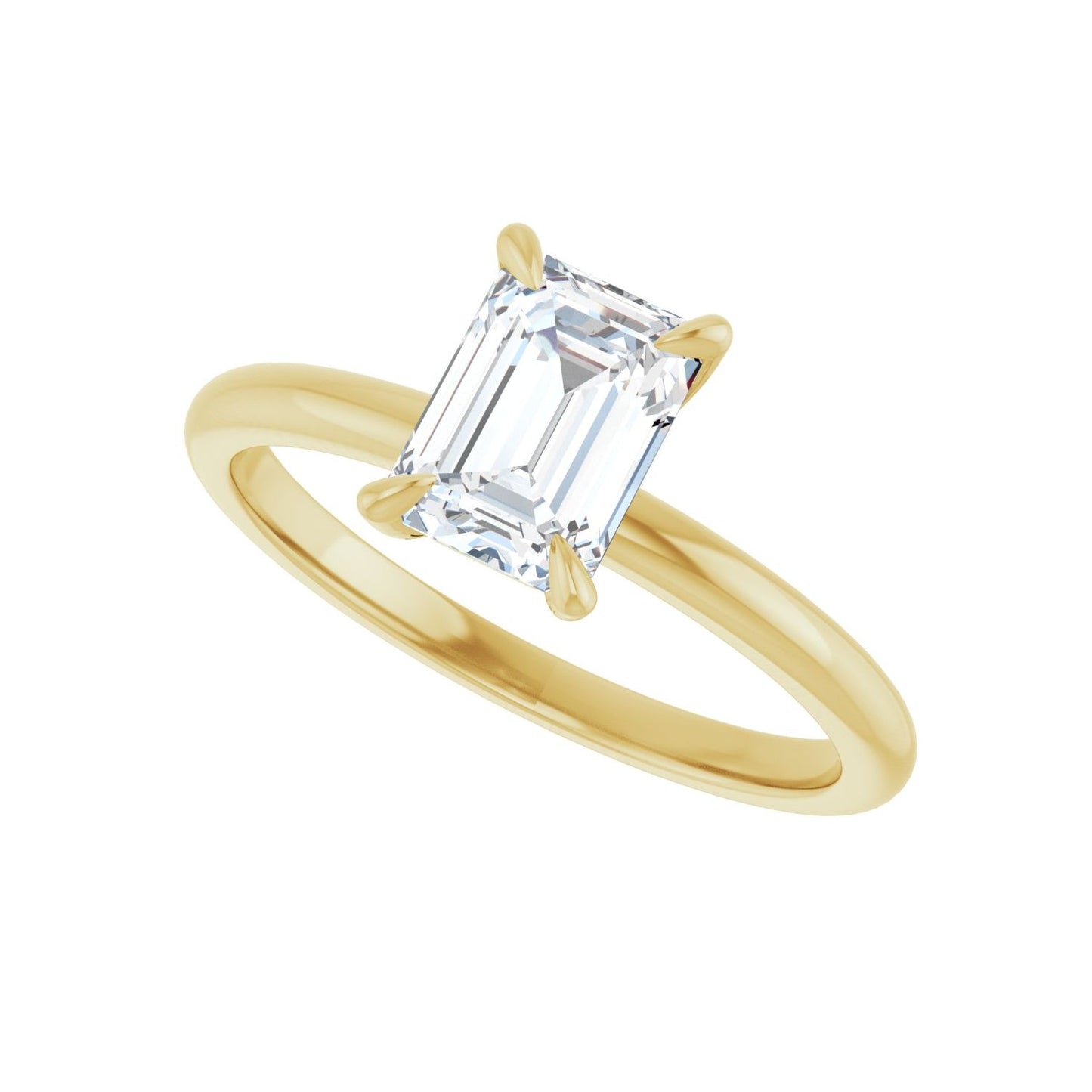 Emerald Solitaire Engagement Ring | Metal Type=14K Yellow Gold | Center Stone Size=1.5 CT | Image 5
